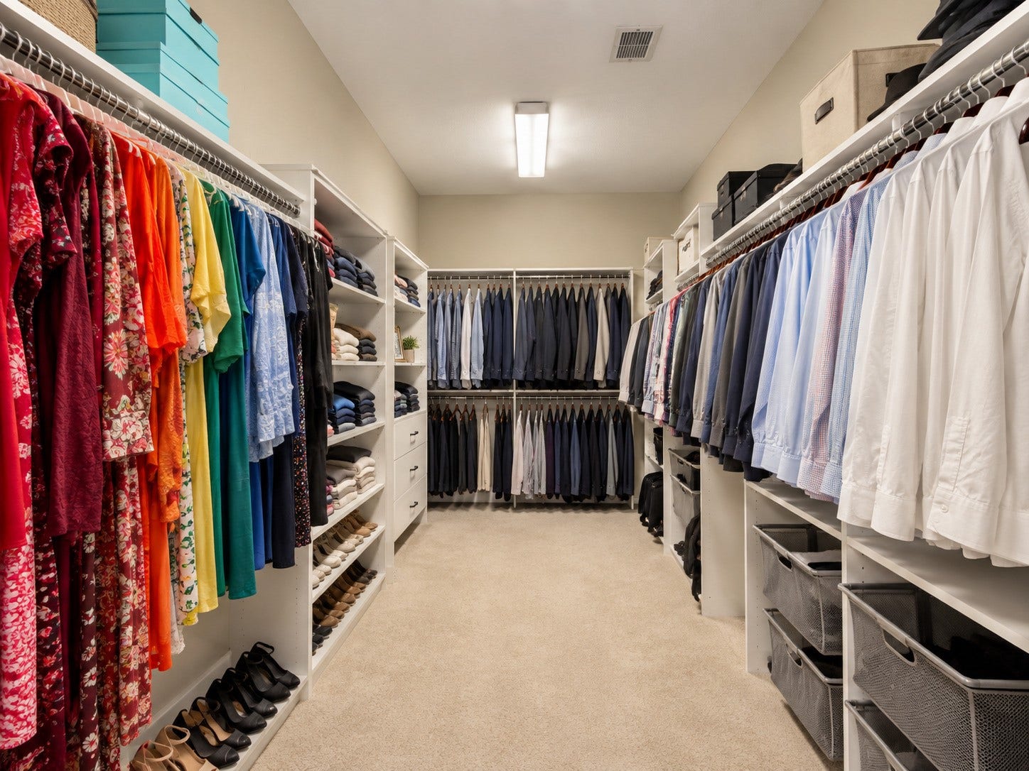14423 Tivoli Drive, Houston, TX 77077 The walk-in closet offers extensive hanging space, built-in shelving and dedicated shoe and accessory storage.