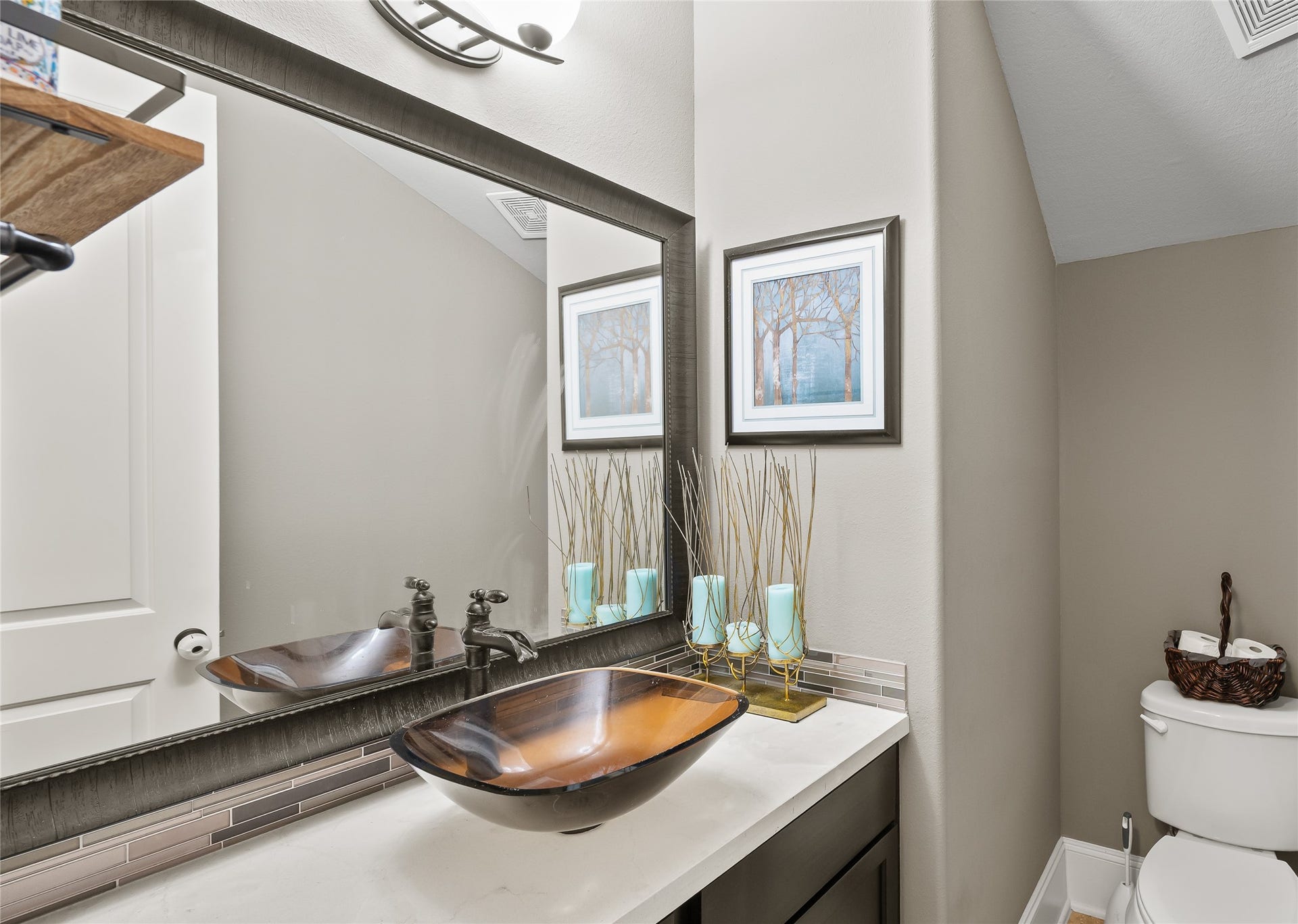 1714 Wickham Reach Drive, Spring, TX 77386 Powder Room located to the left of the stairs in the previous photo