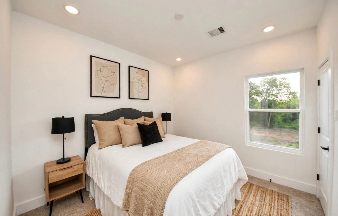 2428 Harrington Street, Houston, TX 77026 secondary bedroom located on 2nd floor with own bathroom.