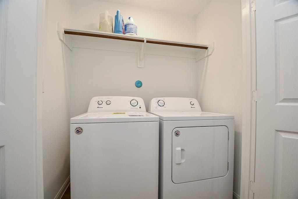Full Size Washer /Dryer conviently located downstairs.