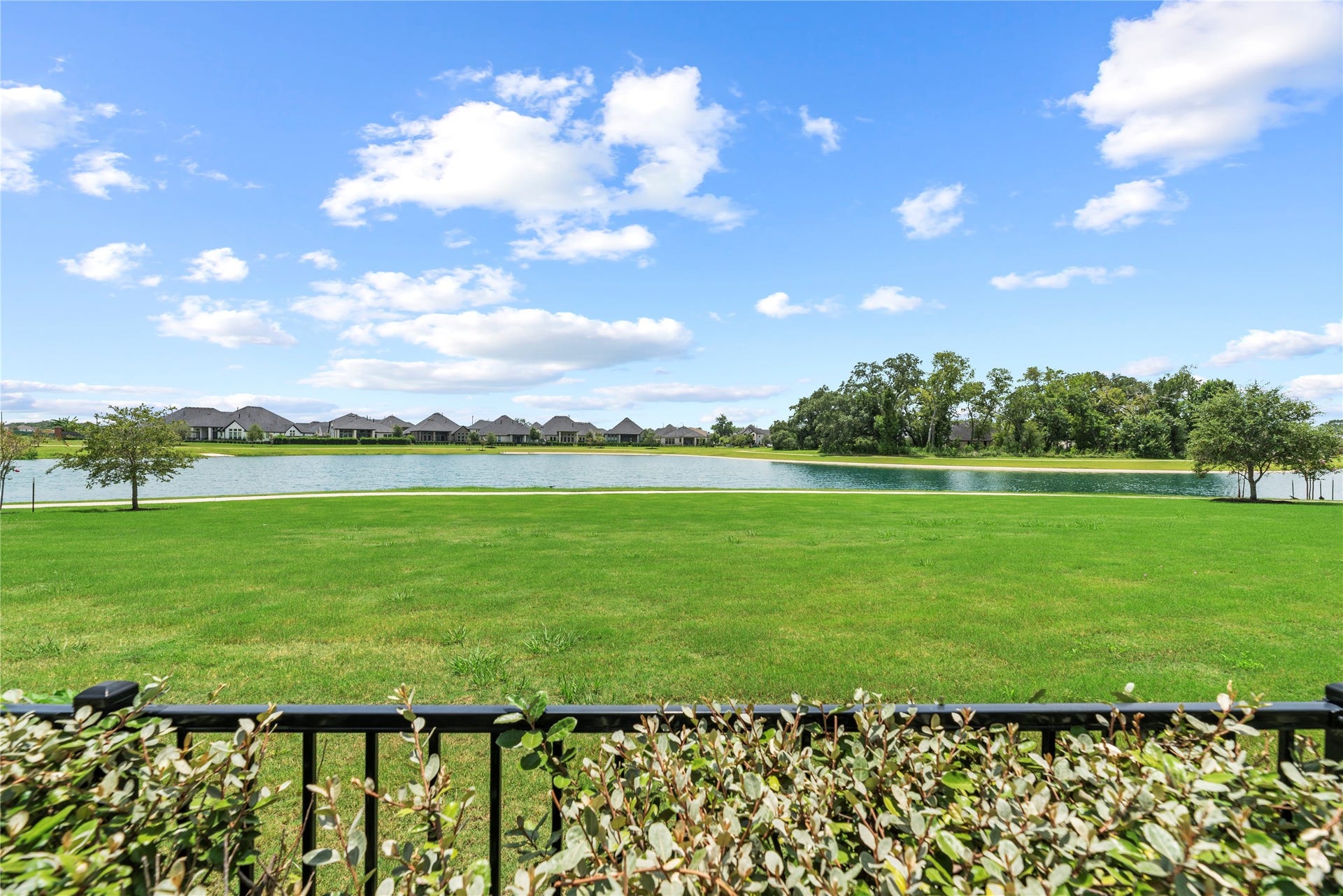 10314 Forest Lake Drive, Missouri City, TX 77459 Serene panoramic view of the lake and surrounding mature trees right from your fully fenced back perimeter.
