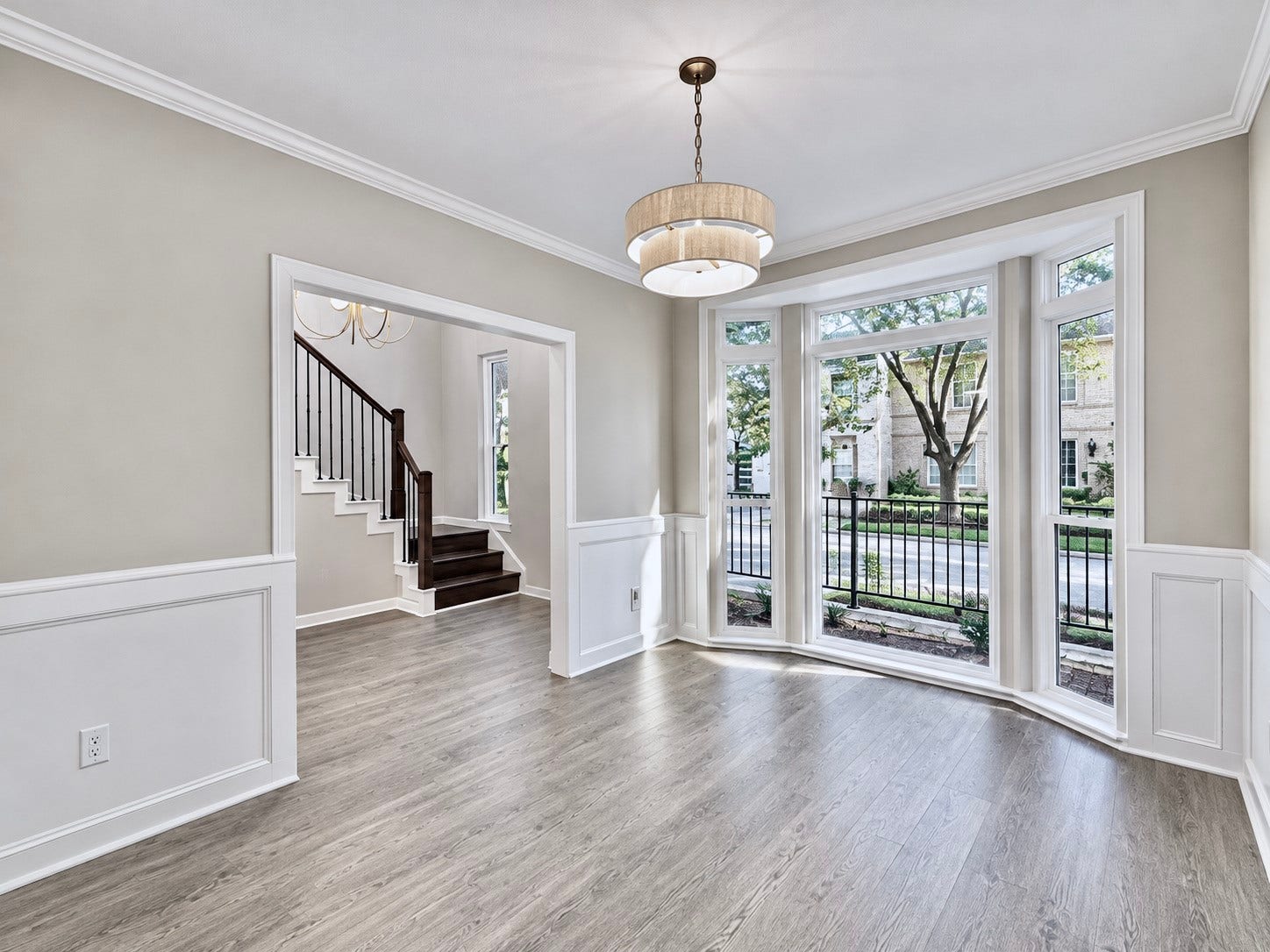 Fresh paint, new flooring and light fixtures are ready for your design.