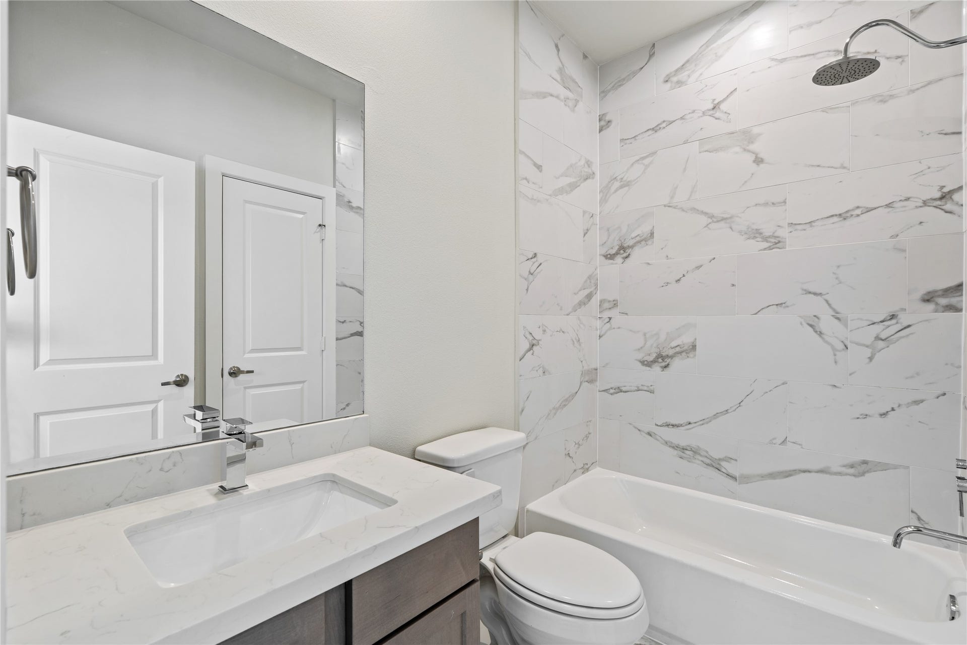 Representative photo showing the communitys model home secondary bathroom. Layout and selections may vary.