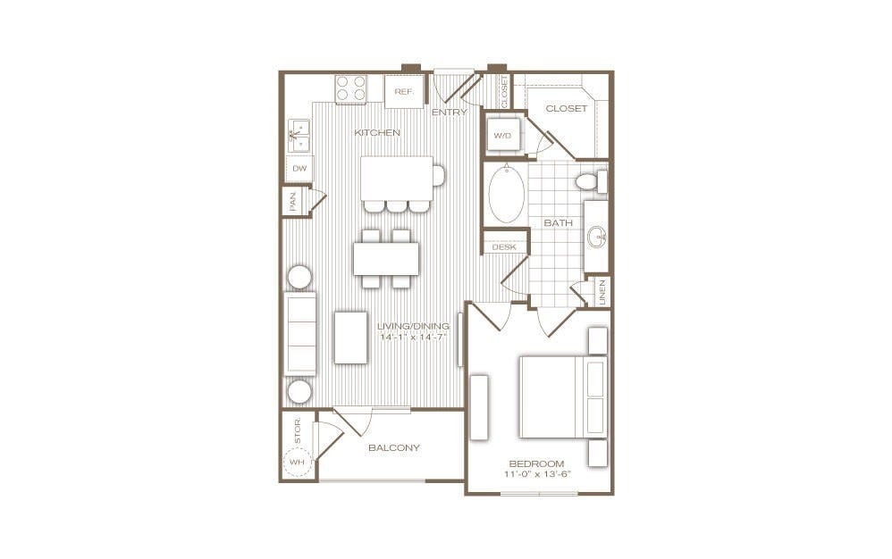206 McGowen Street, #4309, Houston, TX 77006 Perfectly planned. 857 sq ft.