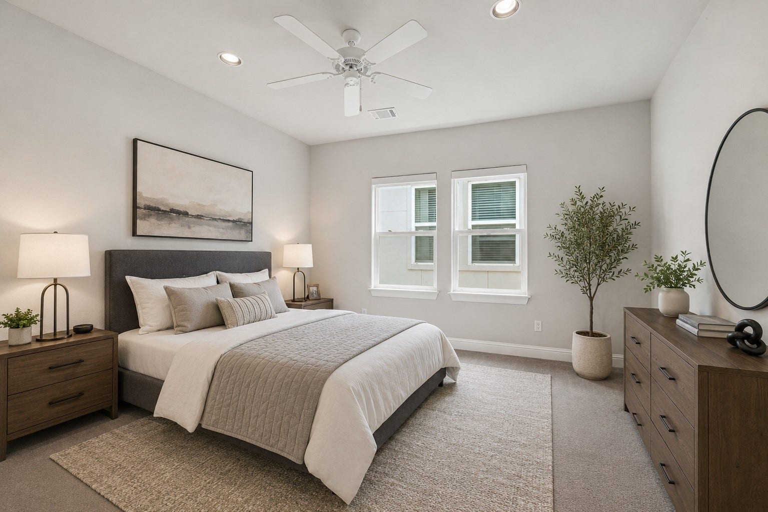 5514 Petty Street, #A, Houston, TX 77007 Secondary bedroom on the 3rd floor -Virtually staged