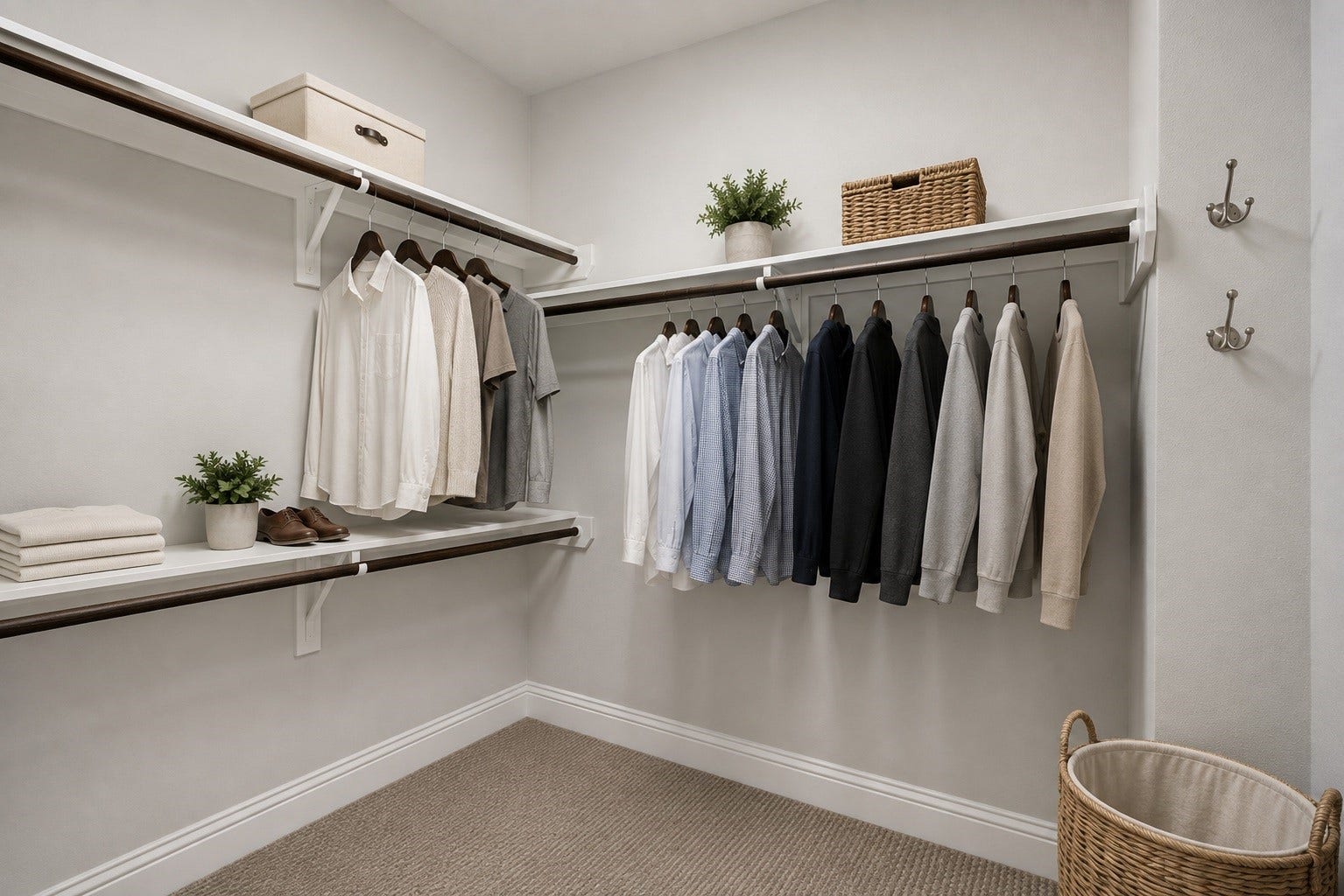 5514 Petty Street, #A, Houston, TX 77007 His Closet -Virtually staged