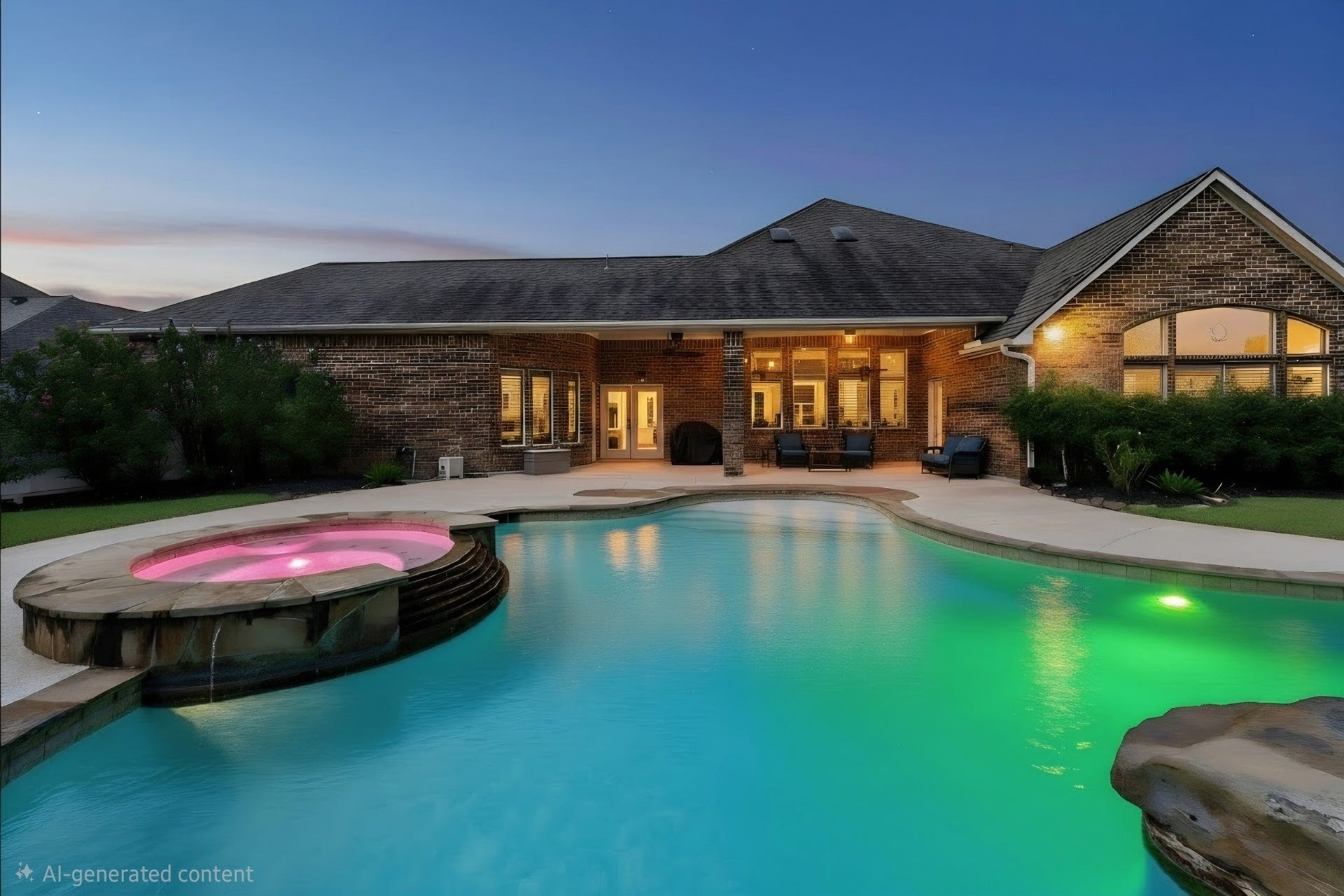 17202 Ledgefield, Cypress, TX 77433 Gorgeous swimming pool with water and light features, rock waterfall & plenty of room for everyone! New pool heater!