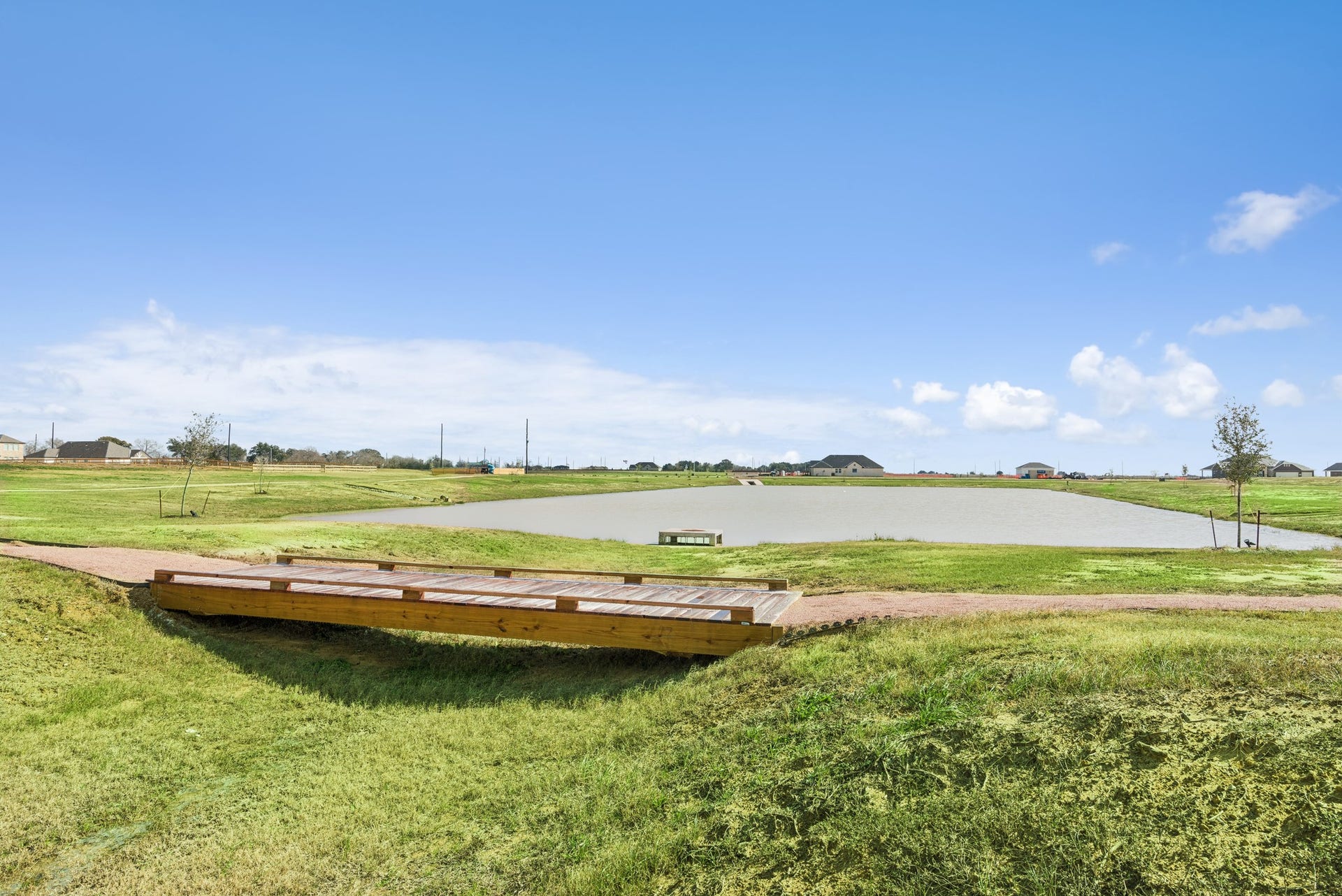 402 Cane Crossing Lake Drive, Sealy, TX 77474 Backyard with huge covered patio - still under construction!