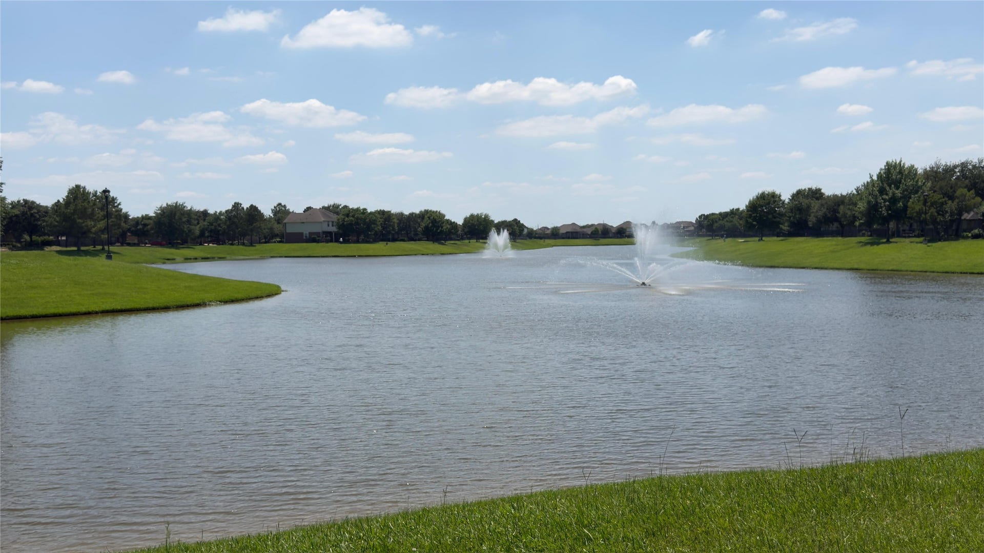 8523 Sweetstone Field Court, Cypress, TX 77433 Beautiful lake views within the community.