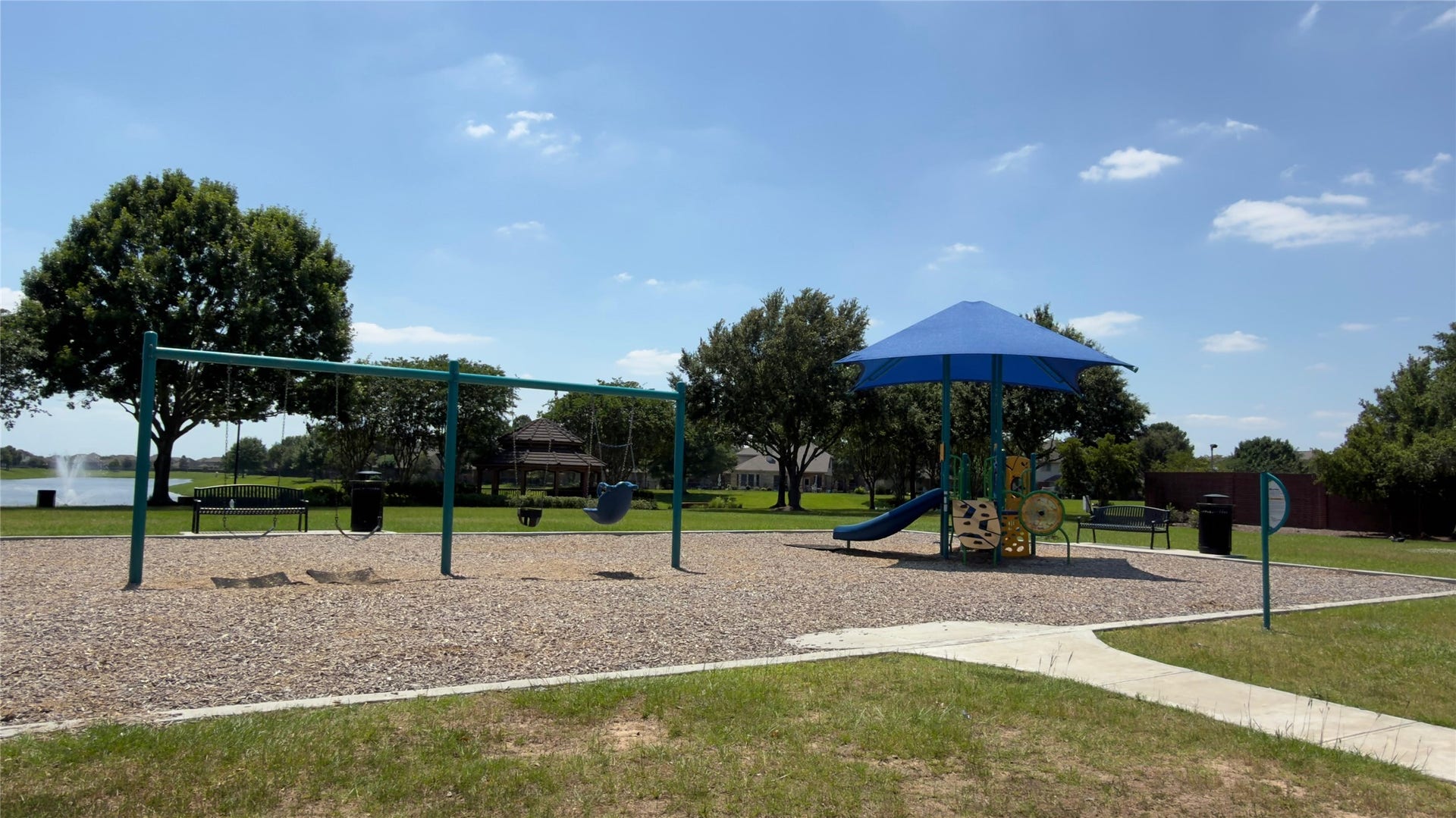 8523 Sweetstone Field Court, Cypress, TX 77433 Community playground with gazebo, perfect for birthday parties and special gatherings by the park.
