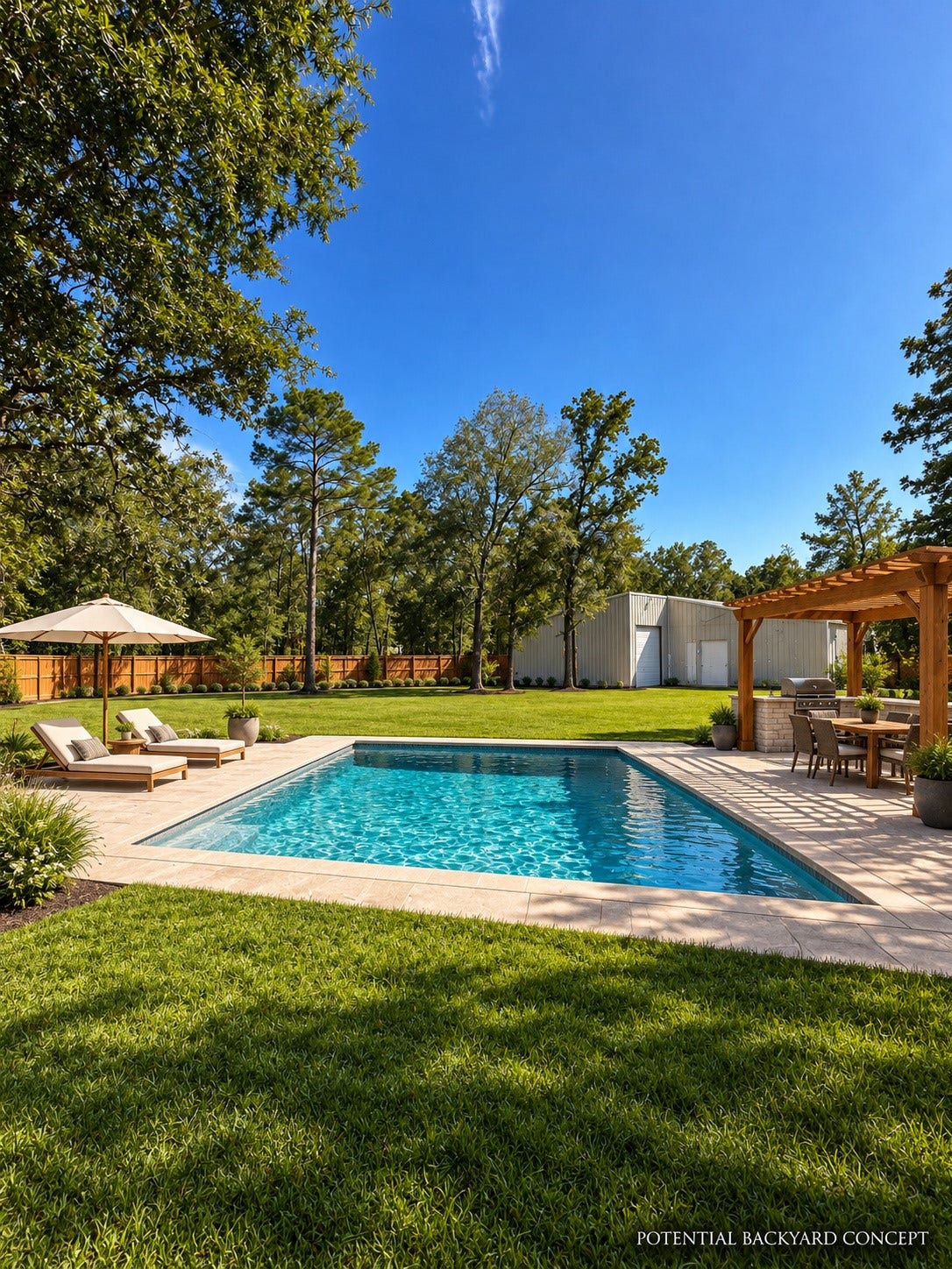 1508 Cougar Creek Street, Conroe, TX 77385 Conceptual backyard