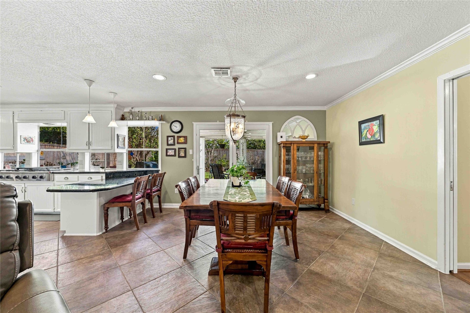 Kitchen opens directly to the dining area for an easy, connected flow.
