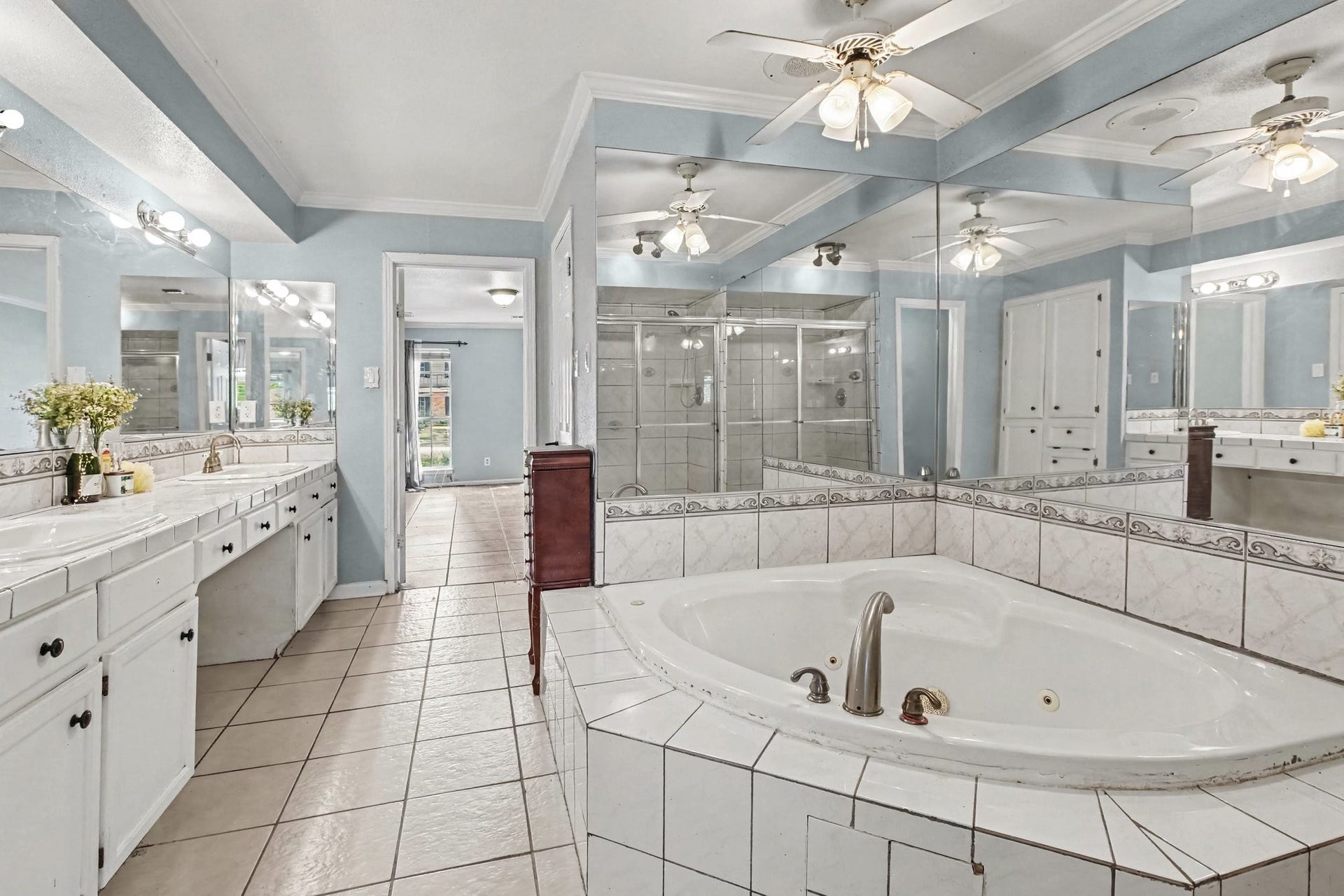 The large primary bathroom