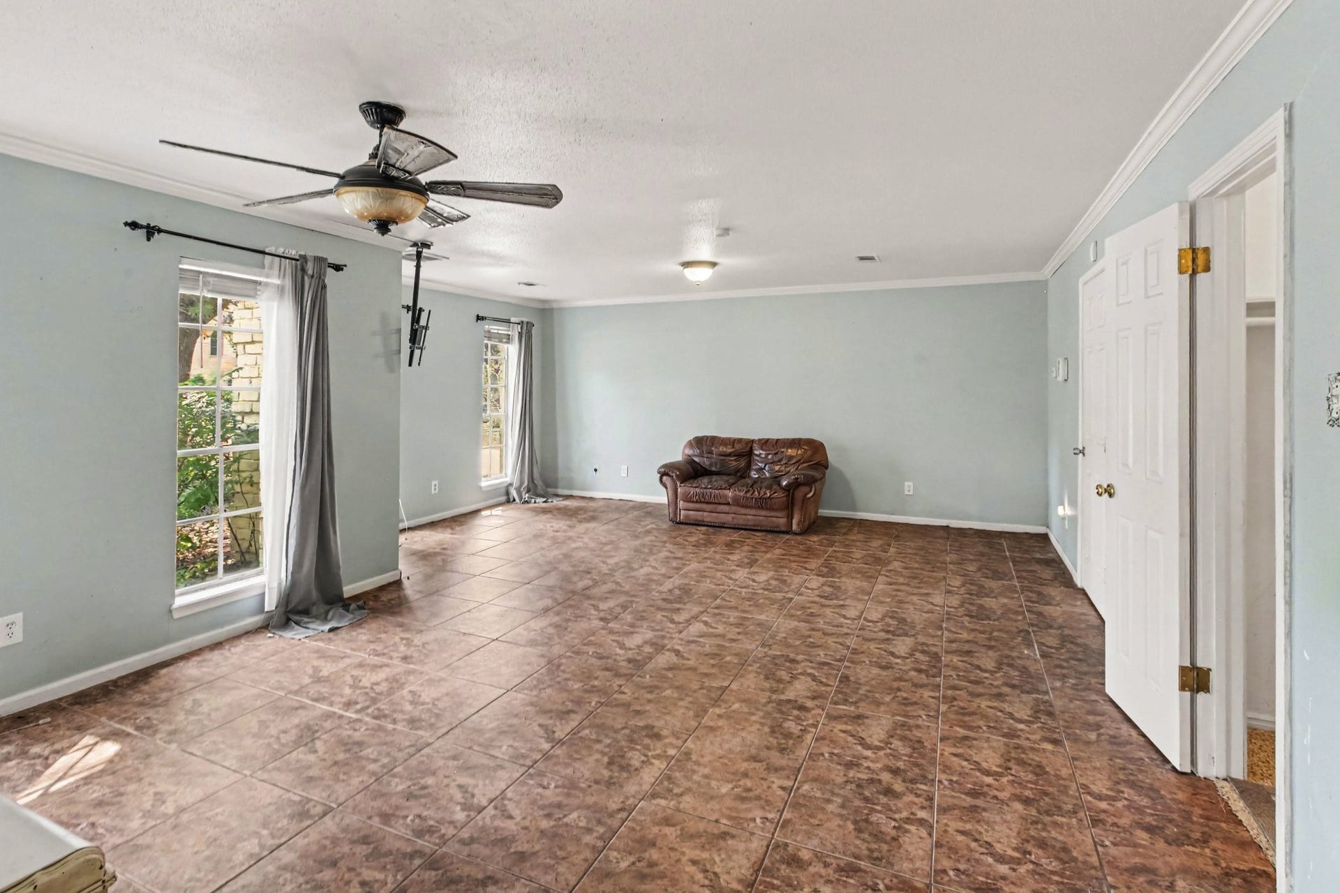 The downstairs primary bedroom is enormous