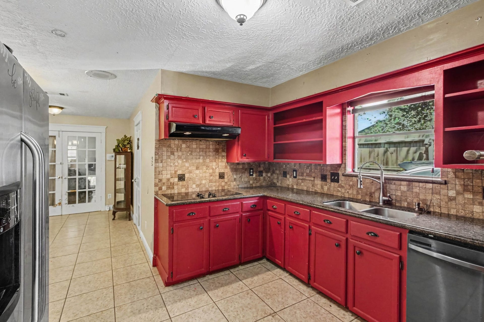 The kitchen offers plenty of space