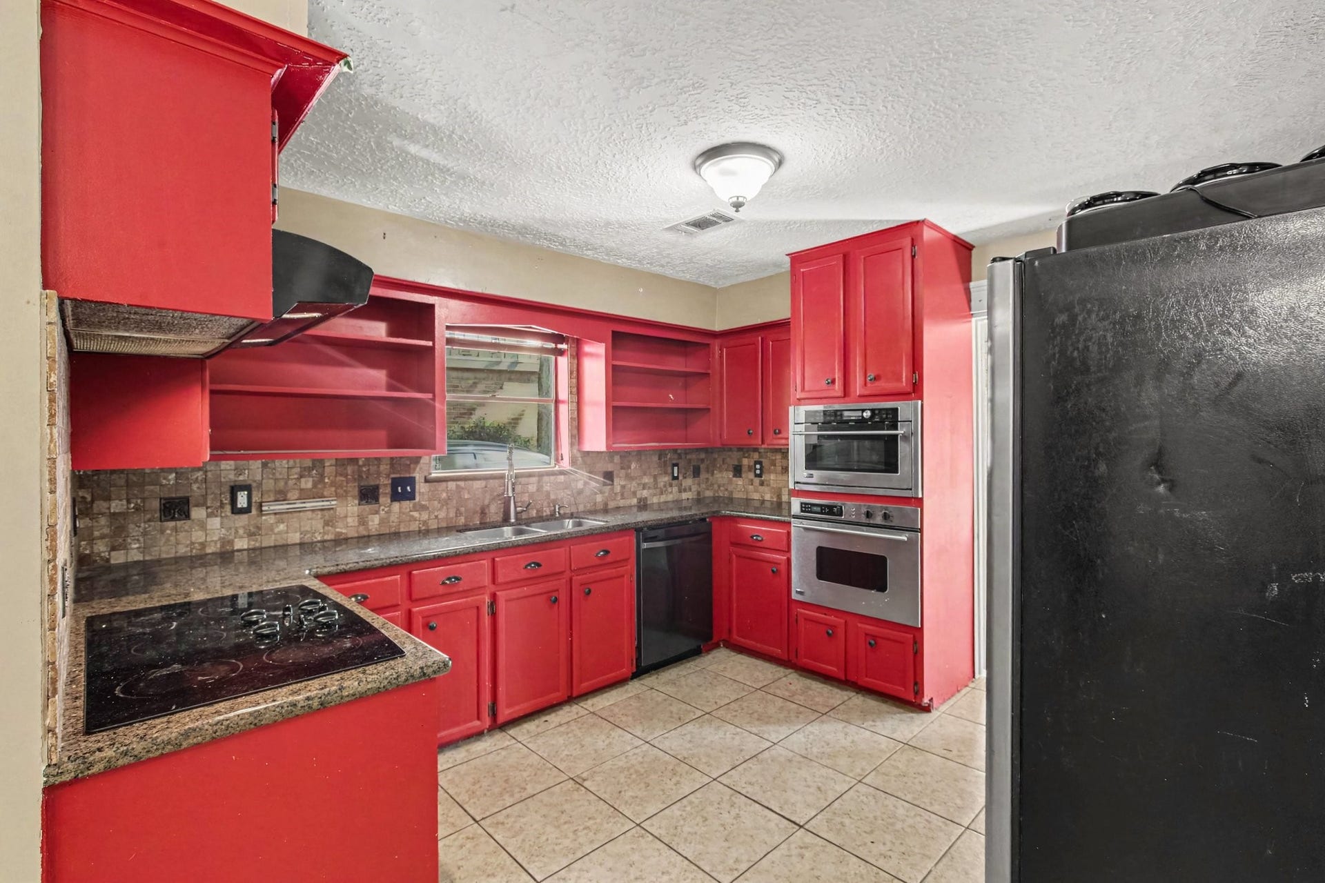 The kitchen offers plenty of space