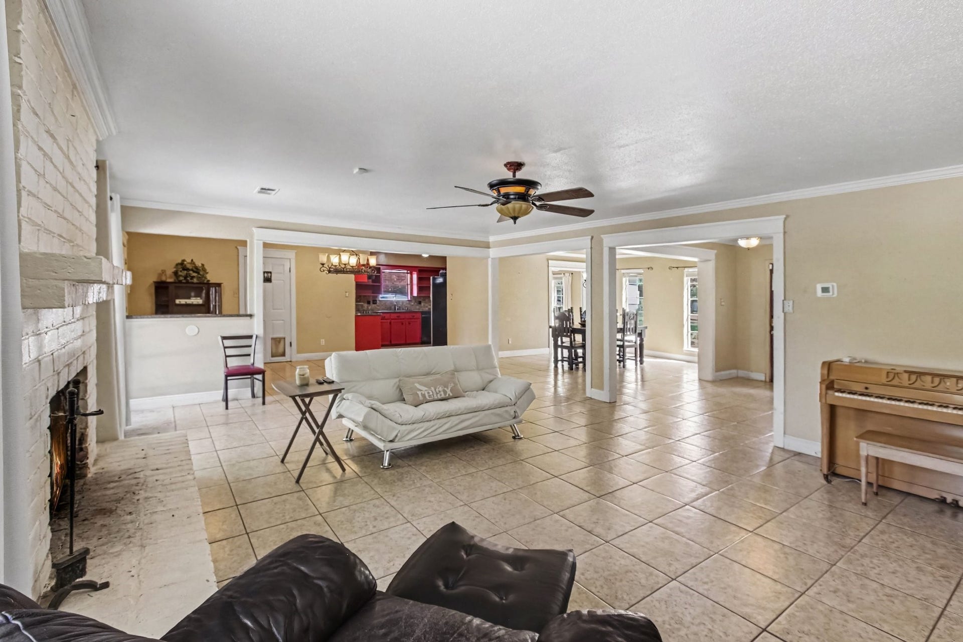 The spacious main living room