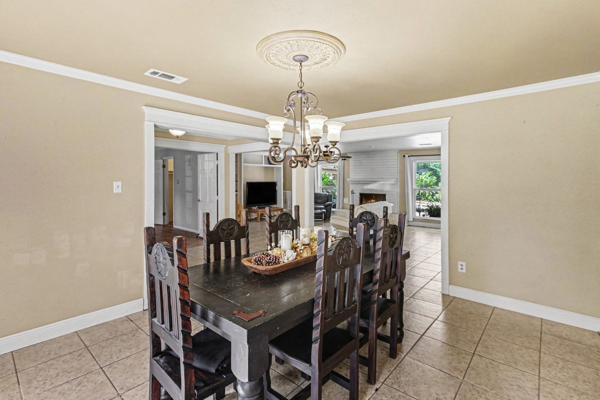 The open dining room