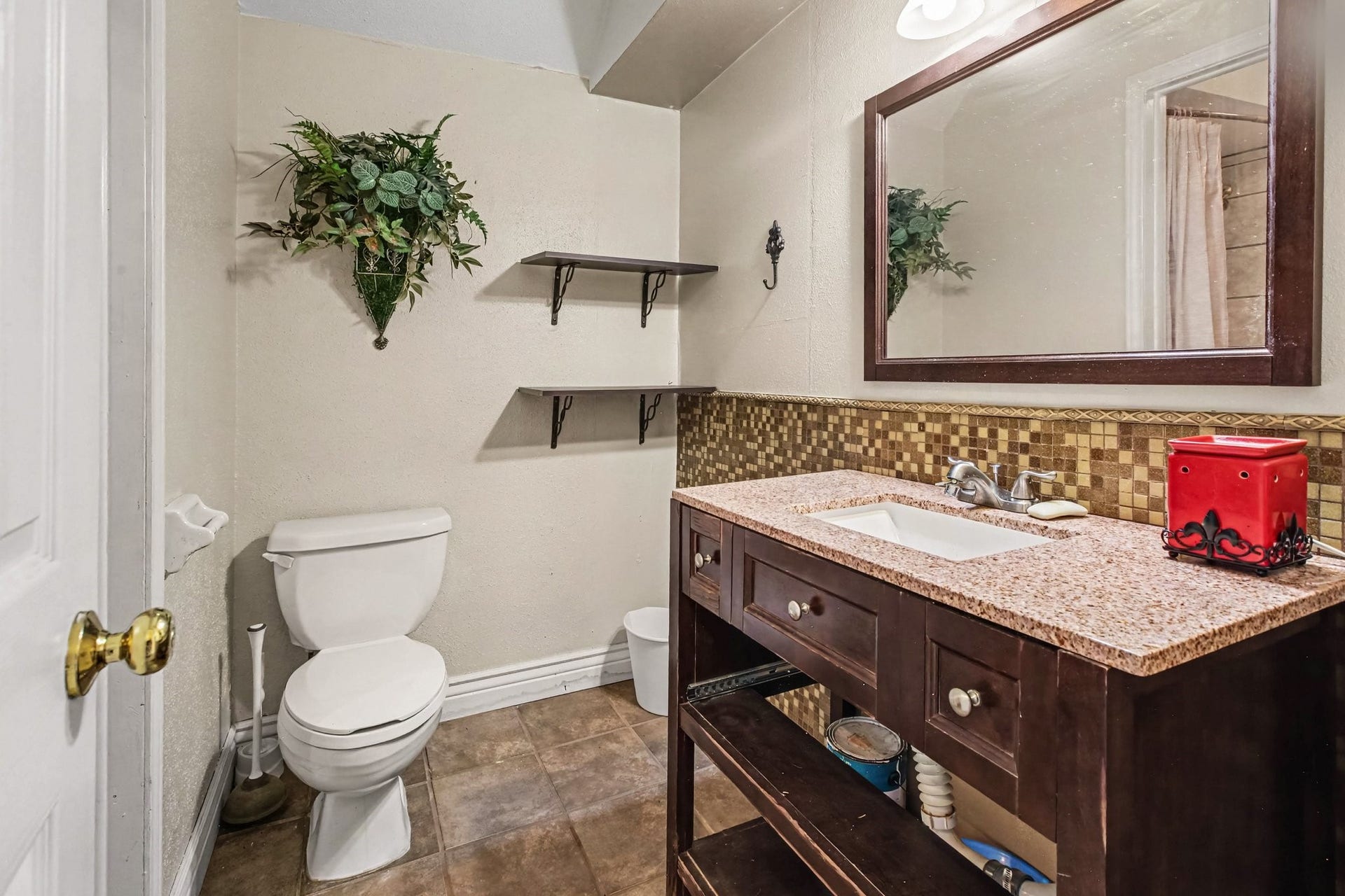One half of the jack and Jill bathroom upstairs