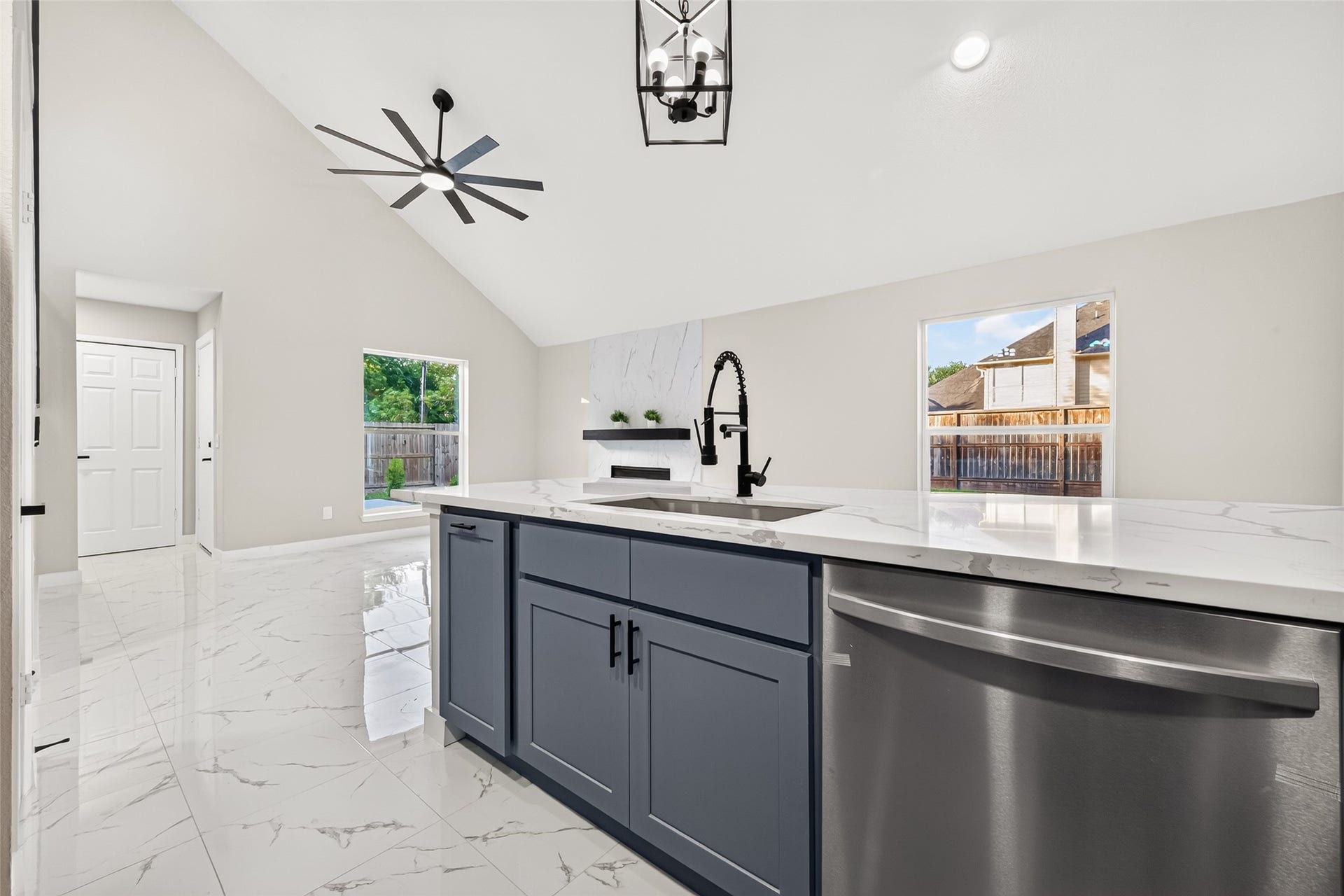 All new modern finishes with quartz countertop &  SS appliances