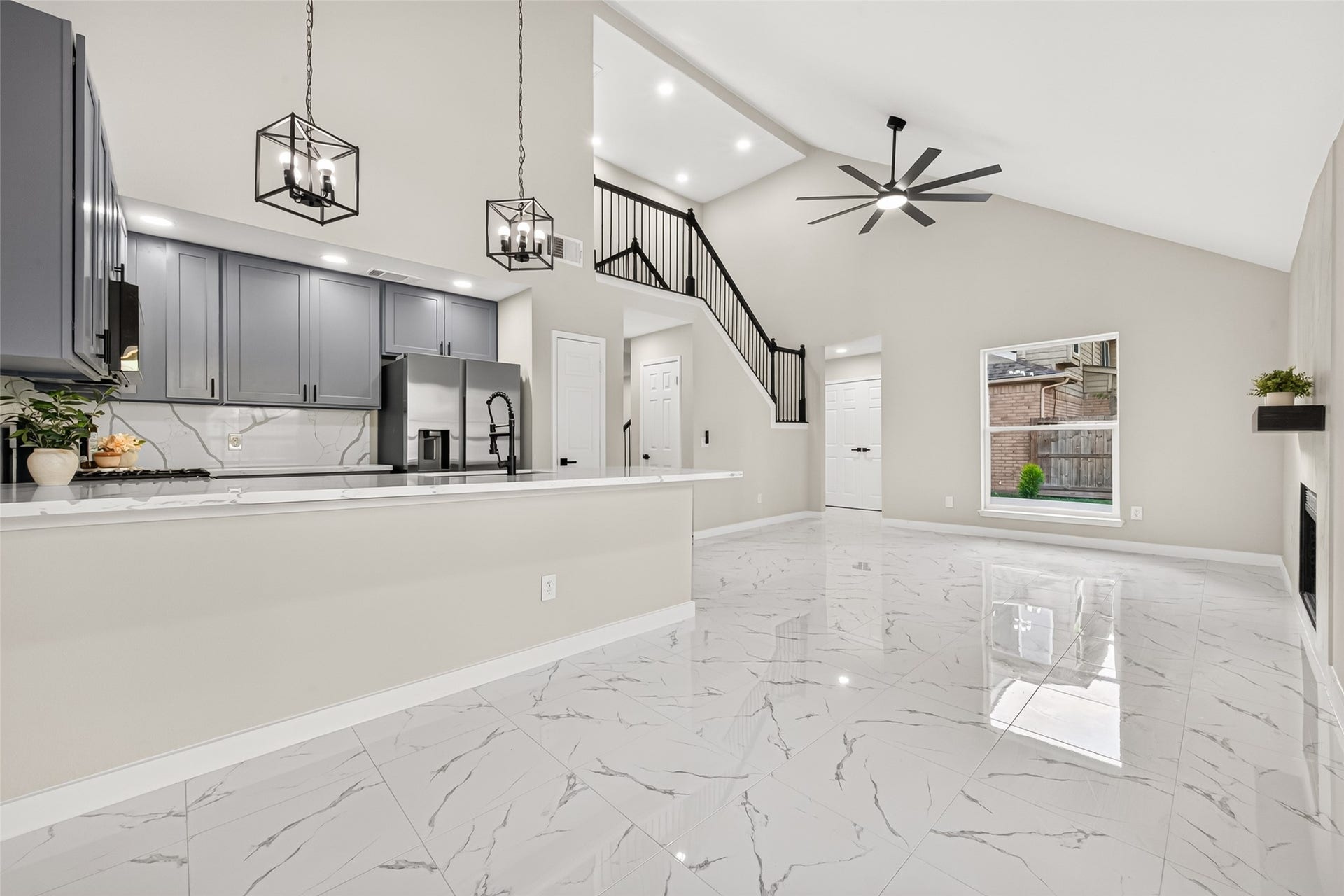All new modern finishes with quartz countertop &  SS appliances