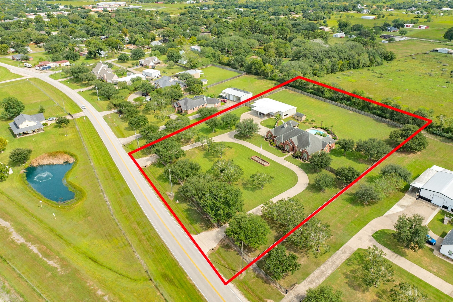 16337 County Road 171, Danbury, TX 77534 A true 3.4 acre private retreat offering space, privacy and incredible amenities inside and out. from the gated entrance to the saltwater pool and impressive shop, this property is one you have to experience in person.