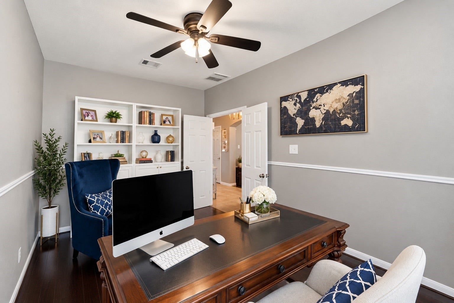 There also ample room to share this space with another and the French Doors allow privacy from the rest of the home.