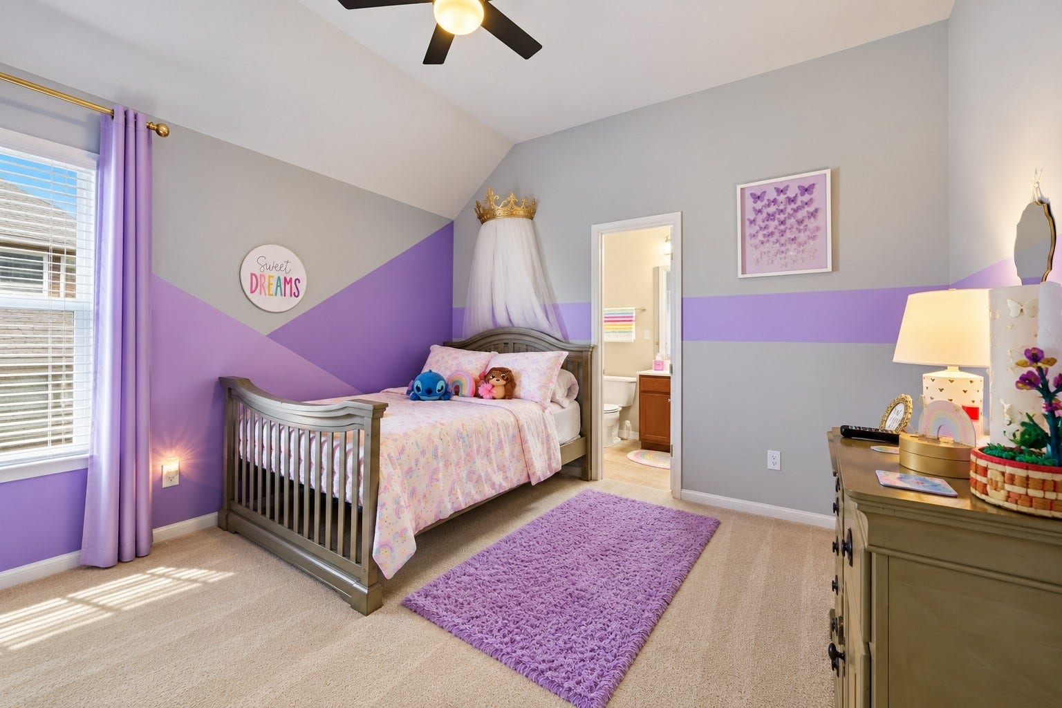 Bedroom #2 offers ample space, high ceiling and a FULL BATH ENSUITE!!!