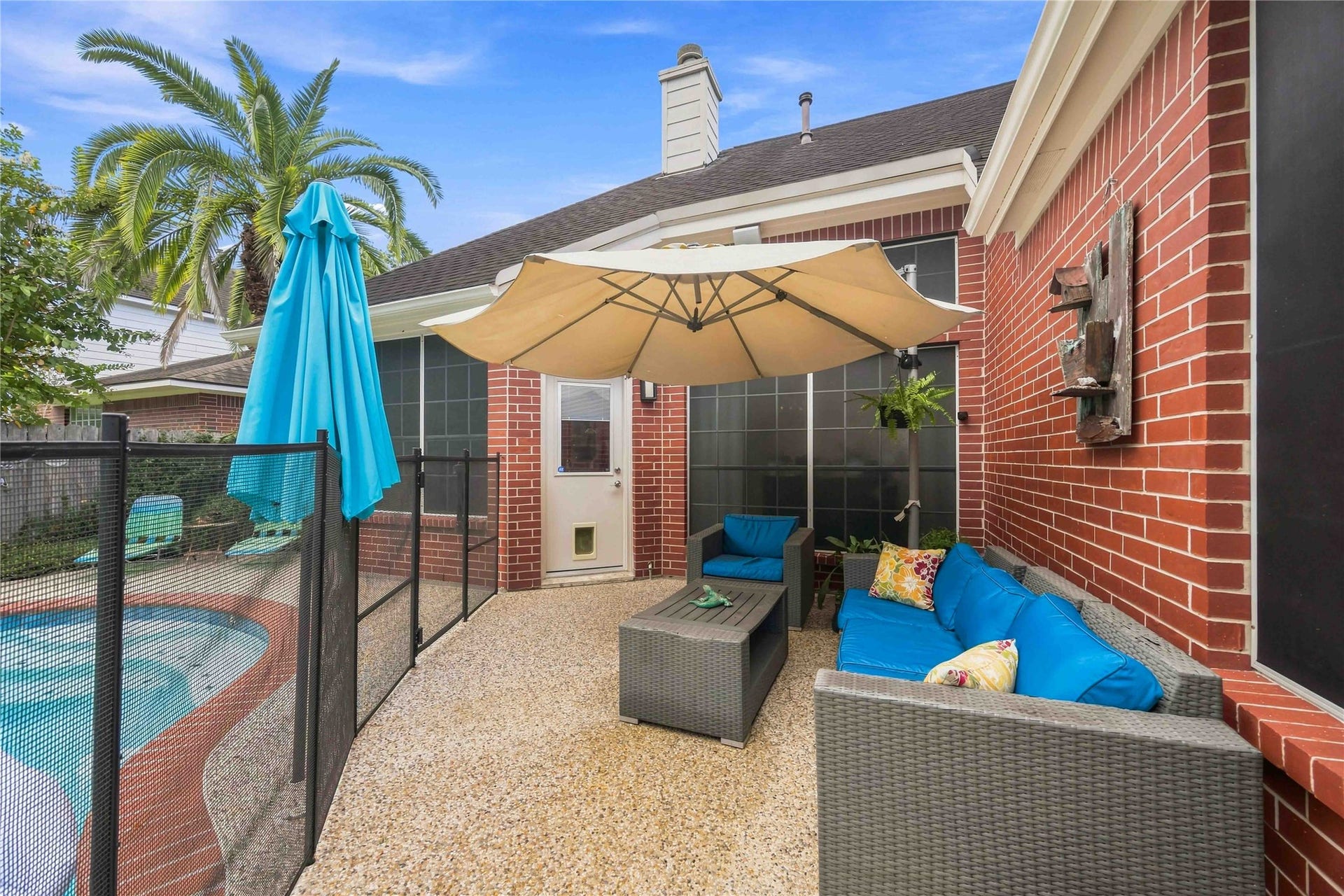 4118 Laurette Court, Sugar Land, TX 77479 A removable child-safety pool fence is included for added peace of mind.