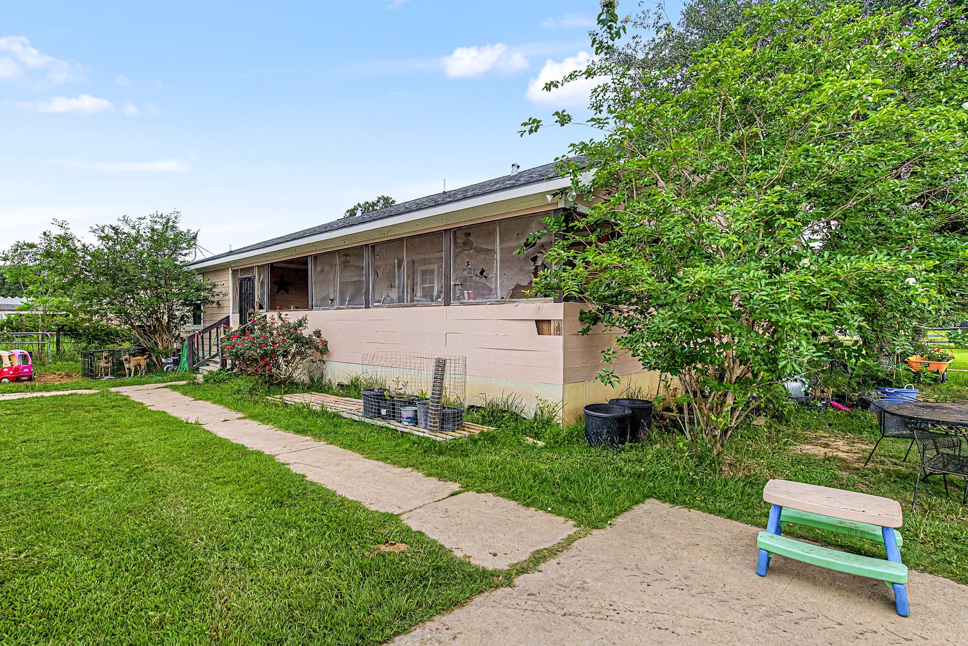 29867 Marti Road, Katy, TX 77493 Rear enclosed porch of the main house.