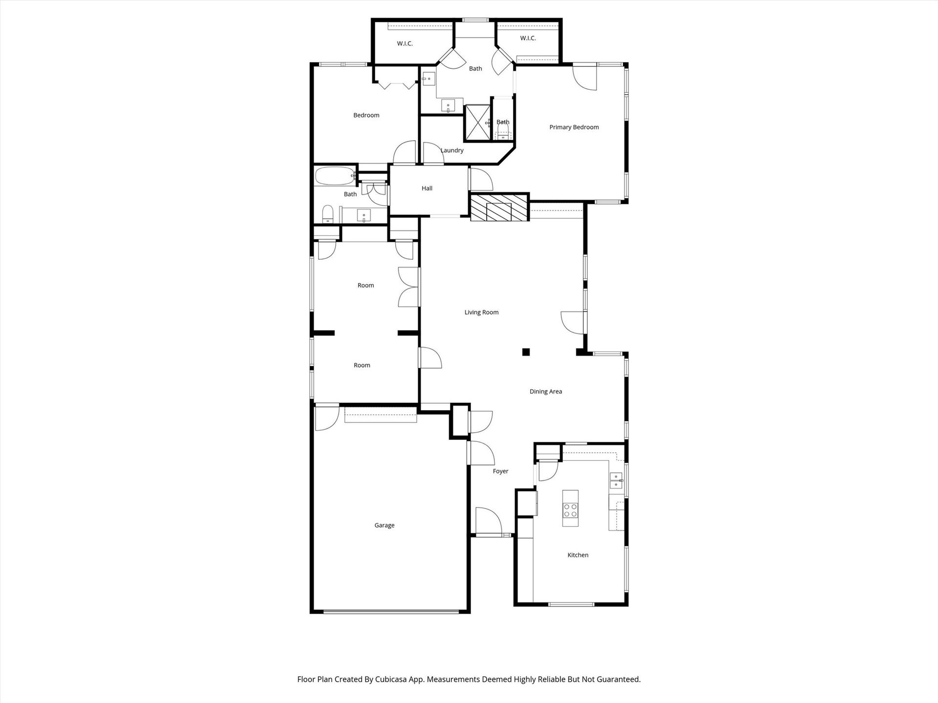 3203 Hickory Brook Lane, Houston, TX 77345 Floor plan showing the room arrangement and adjoining office and bonus room.