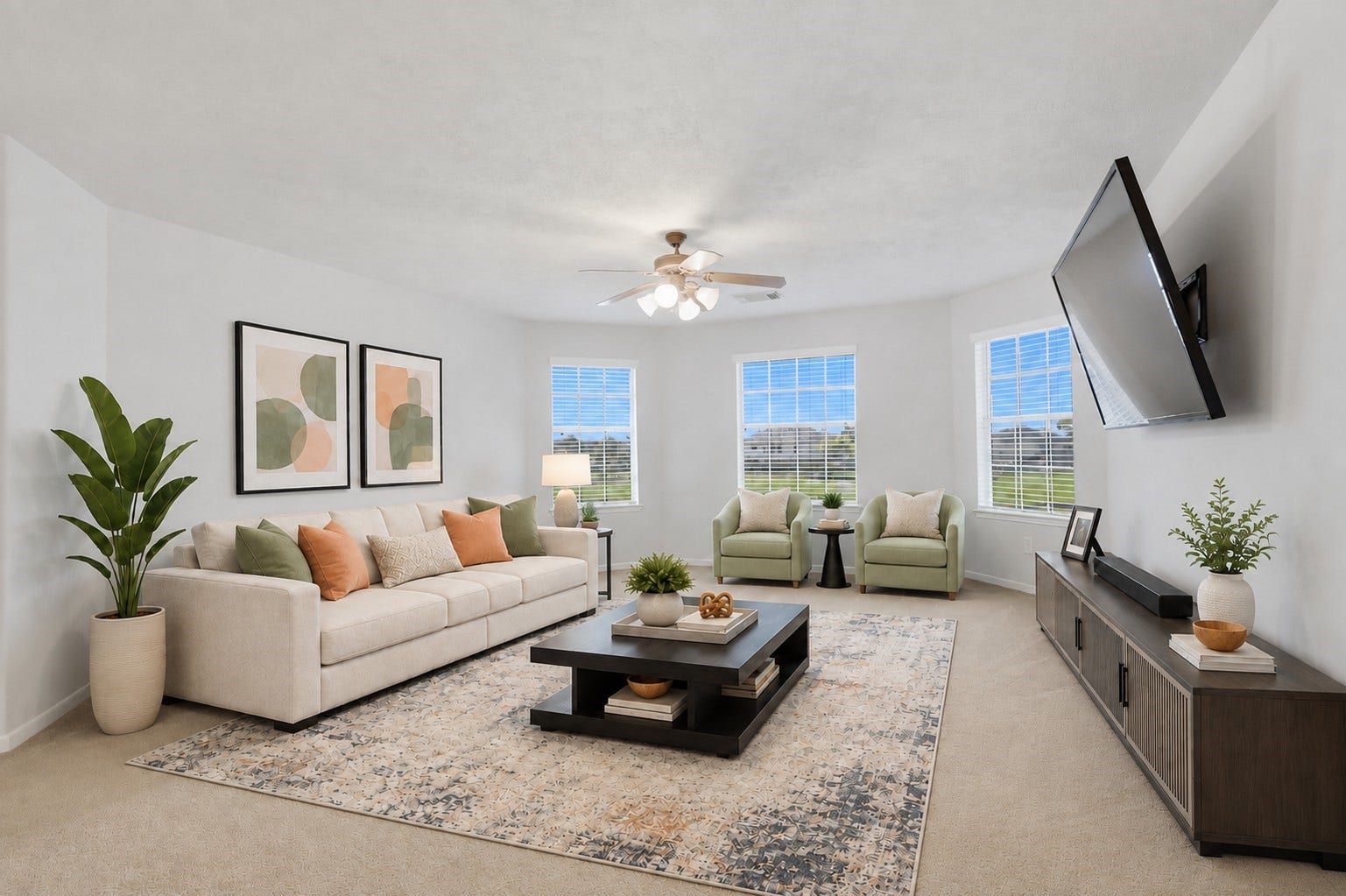 13806 Cove Landing Lane, Rosharon, TX 77583 The expansive upstairs game room offers abundant natural light and plenty of flexible space for recreation or relaxation.**Virtually staged