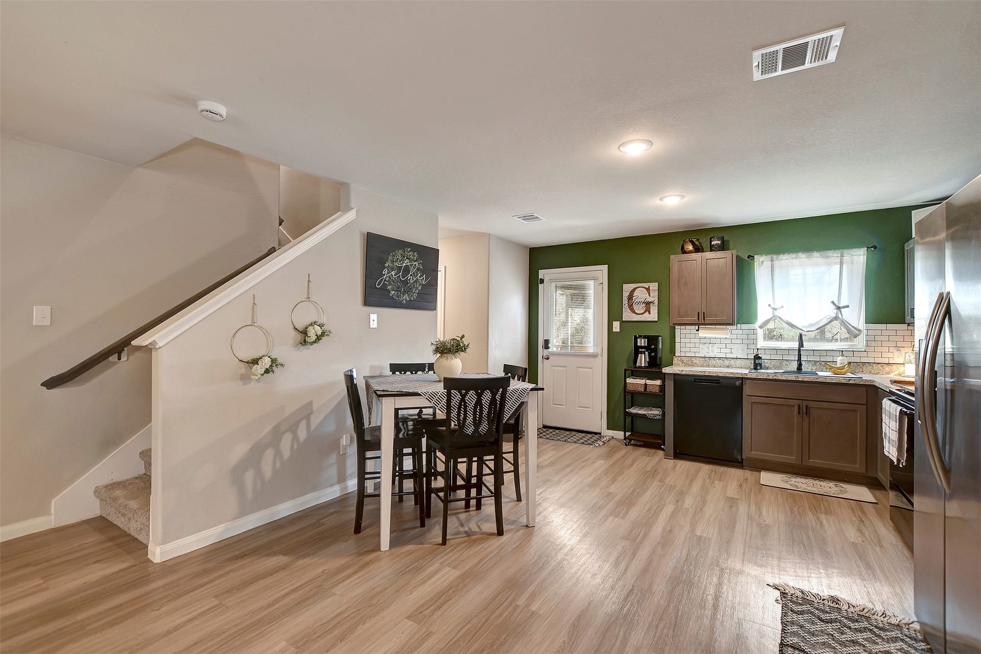 Large kitchen with plenty of space for your dining room table!