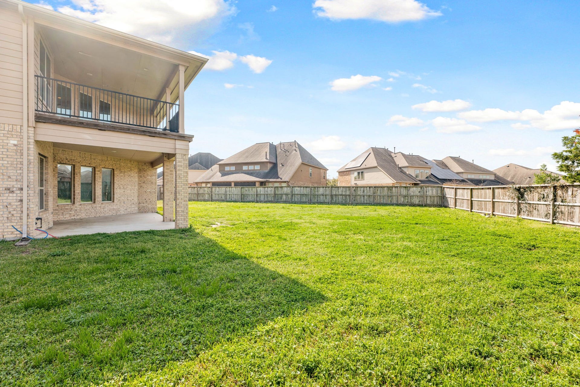 3318 Elizabeth Springs Court, Katy, TX 77494 Enjoy a wide-open backyard with plenty of green space for family and pets.