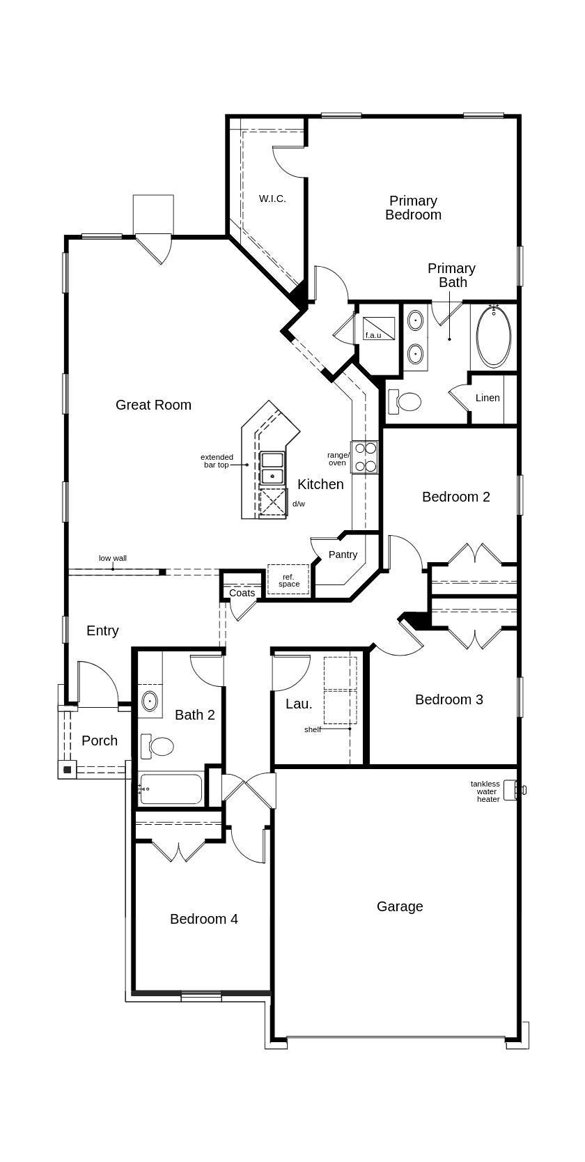 7823 House Sparrow Street, Hitchcock, TX 77563 This floor plan features 4 bedrooms, 2 full baths, and over 1,700 square feet of living space.
