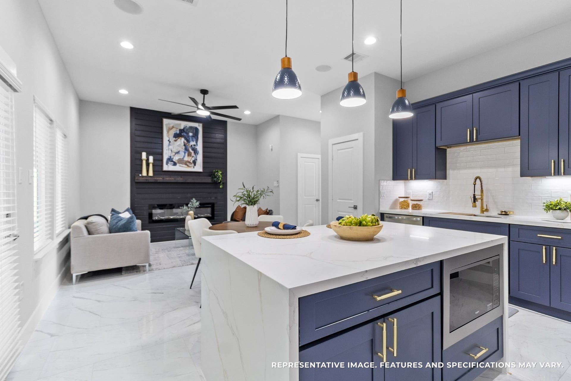 825 Paul Quinn Street, #B, Houston, TX 77091 Take a look at your Living area staged. Note: This is the same floor plan, but a separate unit, not Unit B.