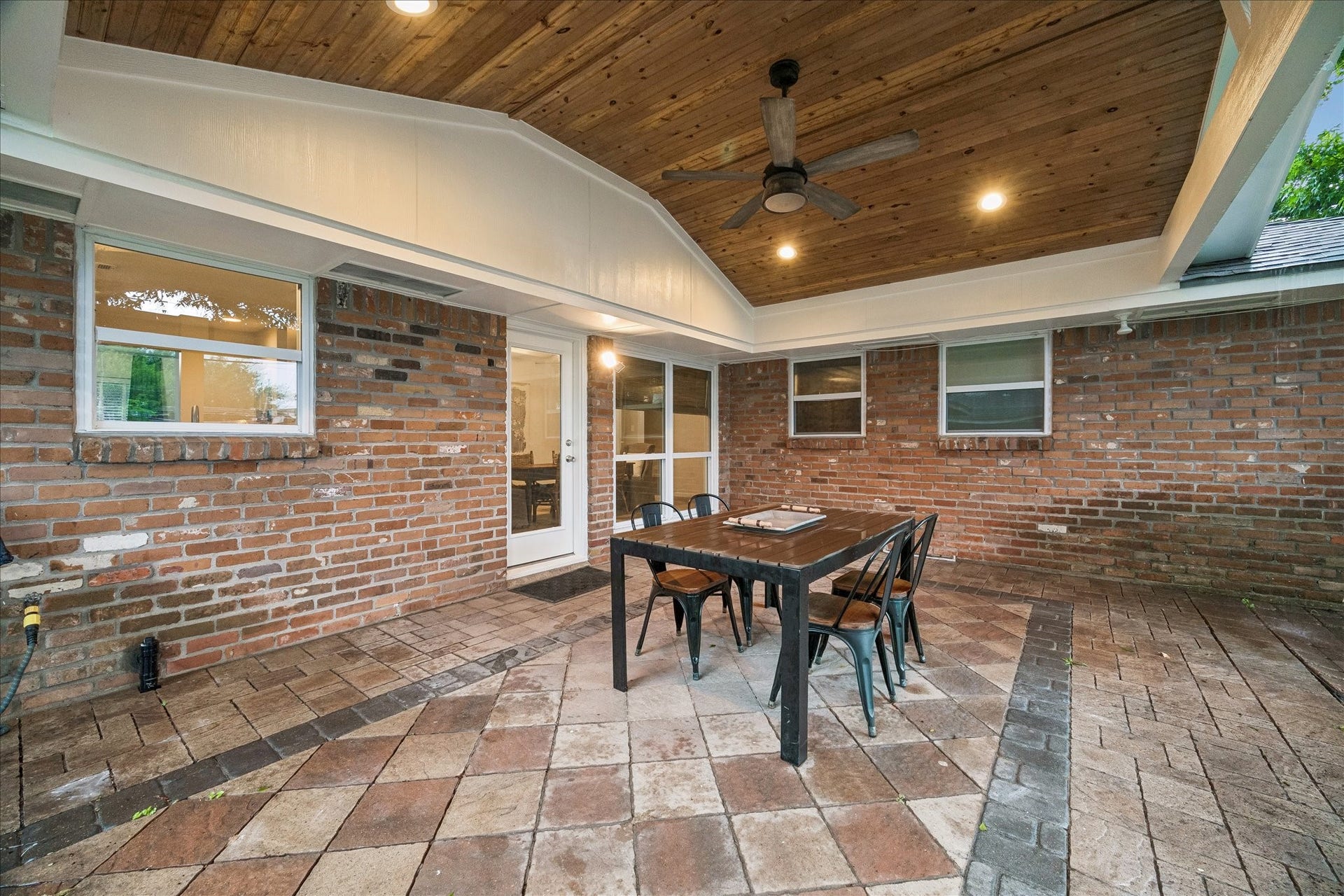 relaxing covered patio.