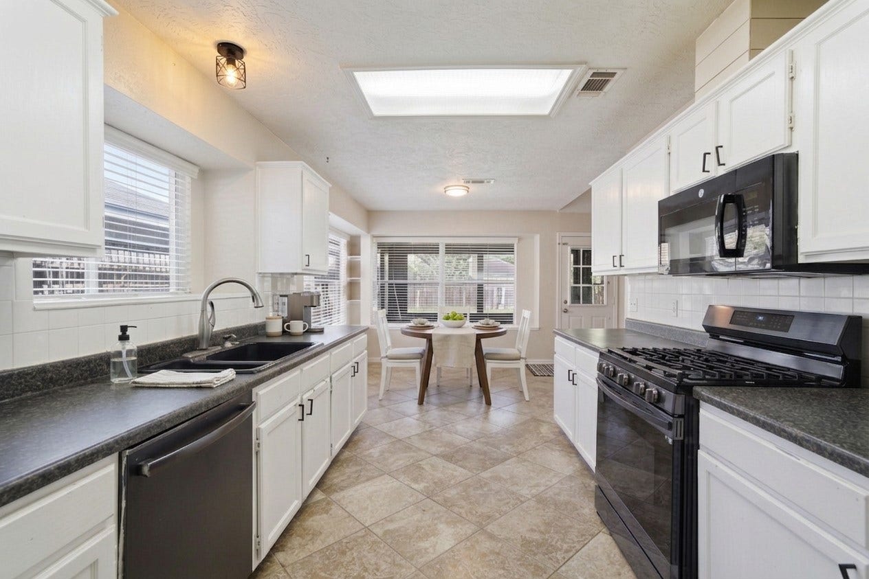 Virtually staged kitchen