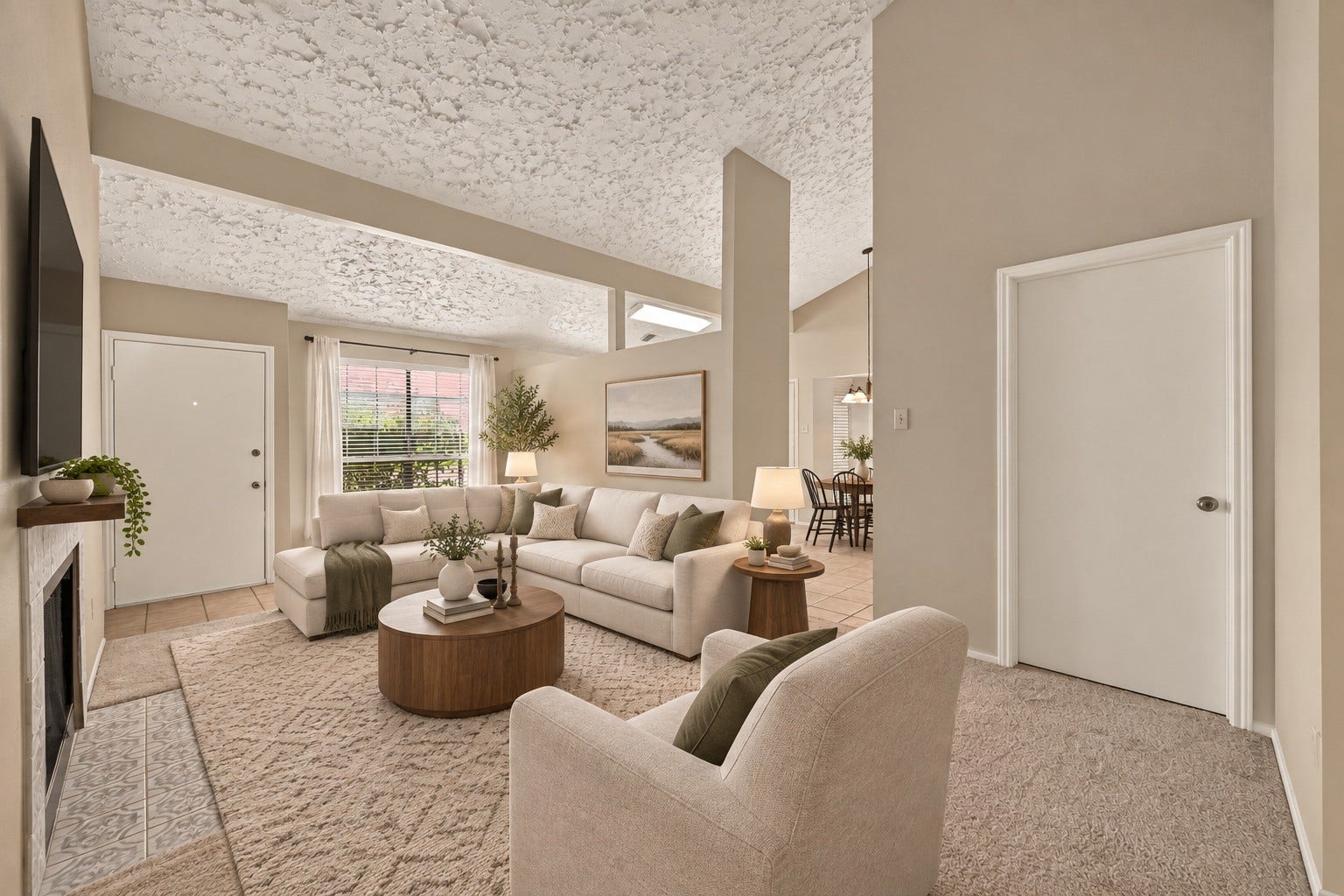 2811 Pheasant Creek Drive, Sugar Land, TX 77498 Alternate virtually staged view showcases the open living area and flexible floor plan.