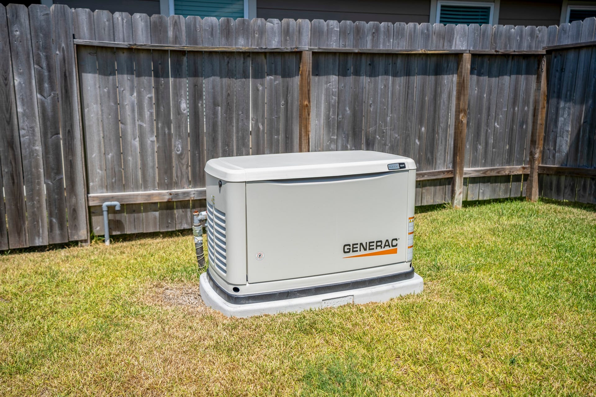 2355 Mount Locke Path, Conroe, TX 77301 One of the homes standout practical upgrades sits right here in the backyard: an 18 KW standby generator, adding an extra layer of peace of mind during Houstons unpredictable seasons and in case of power outages.