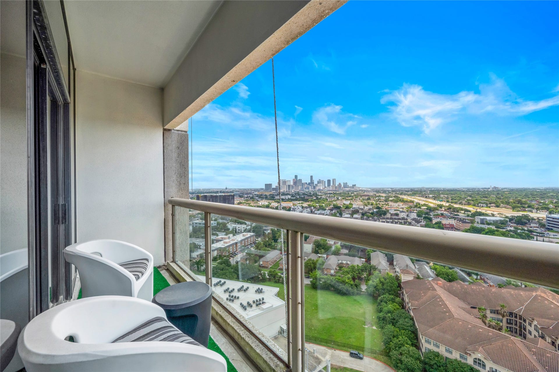 1701 Hermann Drive, #24B, Houston, TX 77004 Private patio just off primary bedroom,
