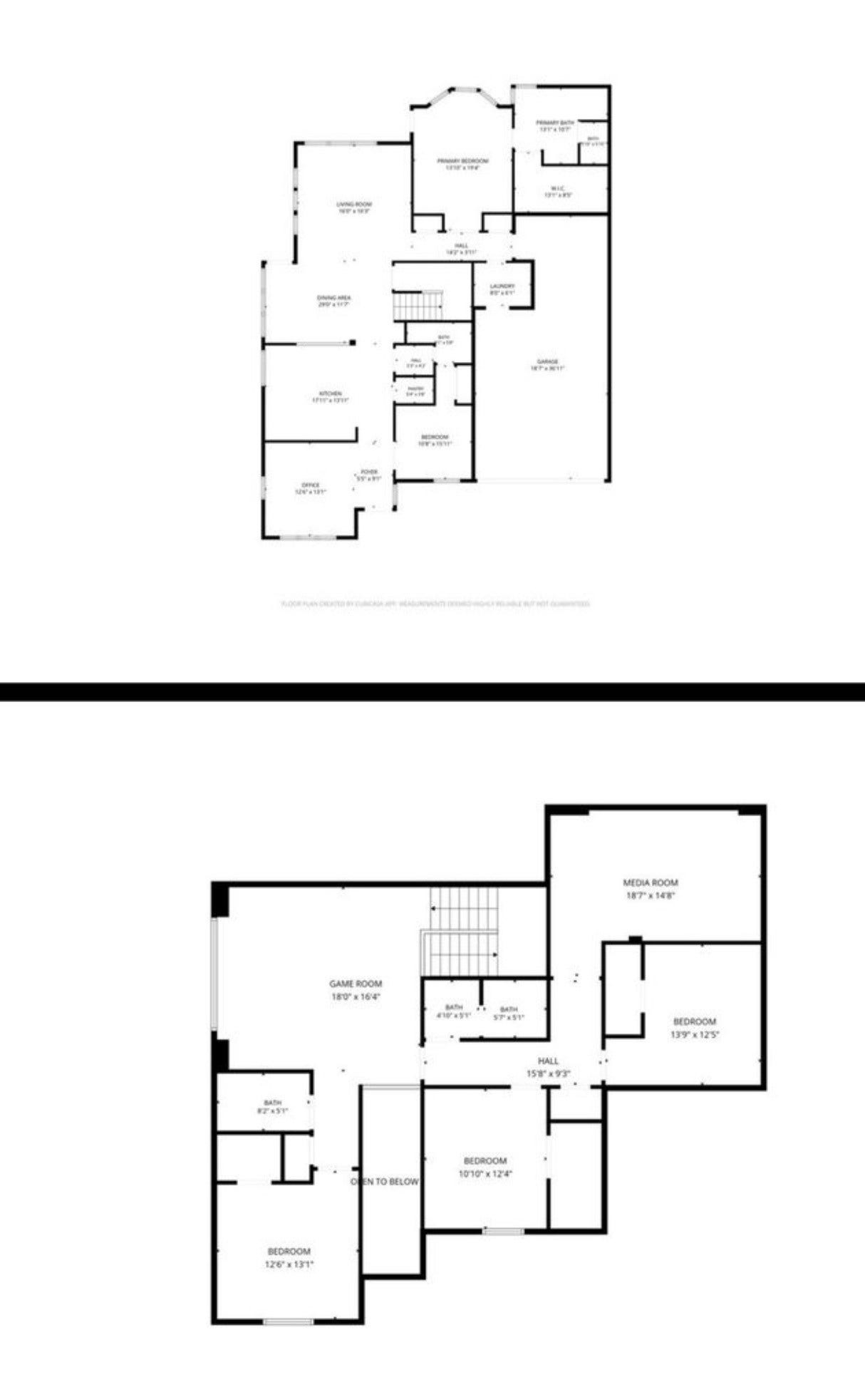 142 Pronghorn Place, Montgomery, TX 77316 Floor plan - downstairs & upstairs.