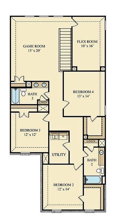 3058 Hawthorne Glen Lane, Dickinson, TX 77539 Builders Floor Plan