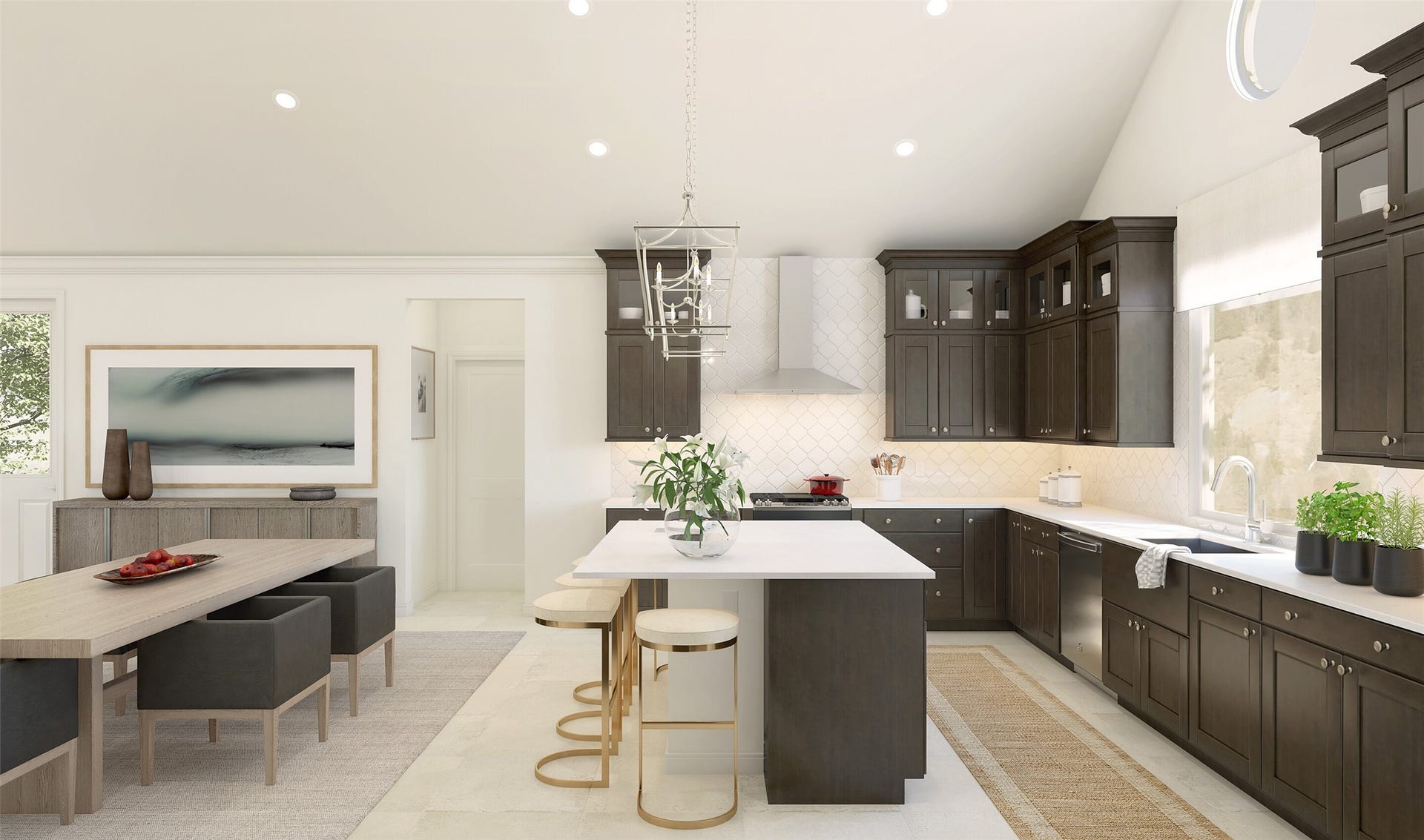3041 Poplar Bluff Road, Magnolia, TX 77363 Stunning kitchen (*Artist rendering used for illustration purposes only. Colors/finishes may differ from the ones currently selected in the home.)
