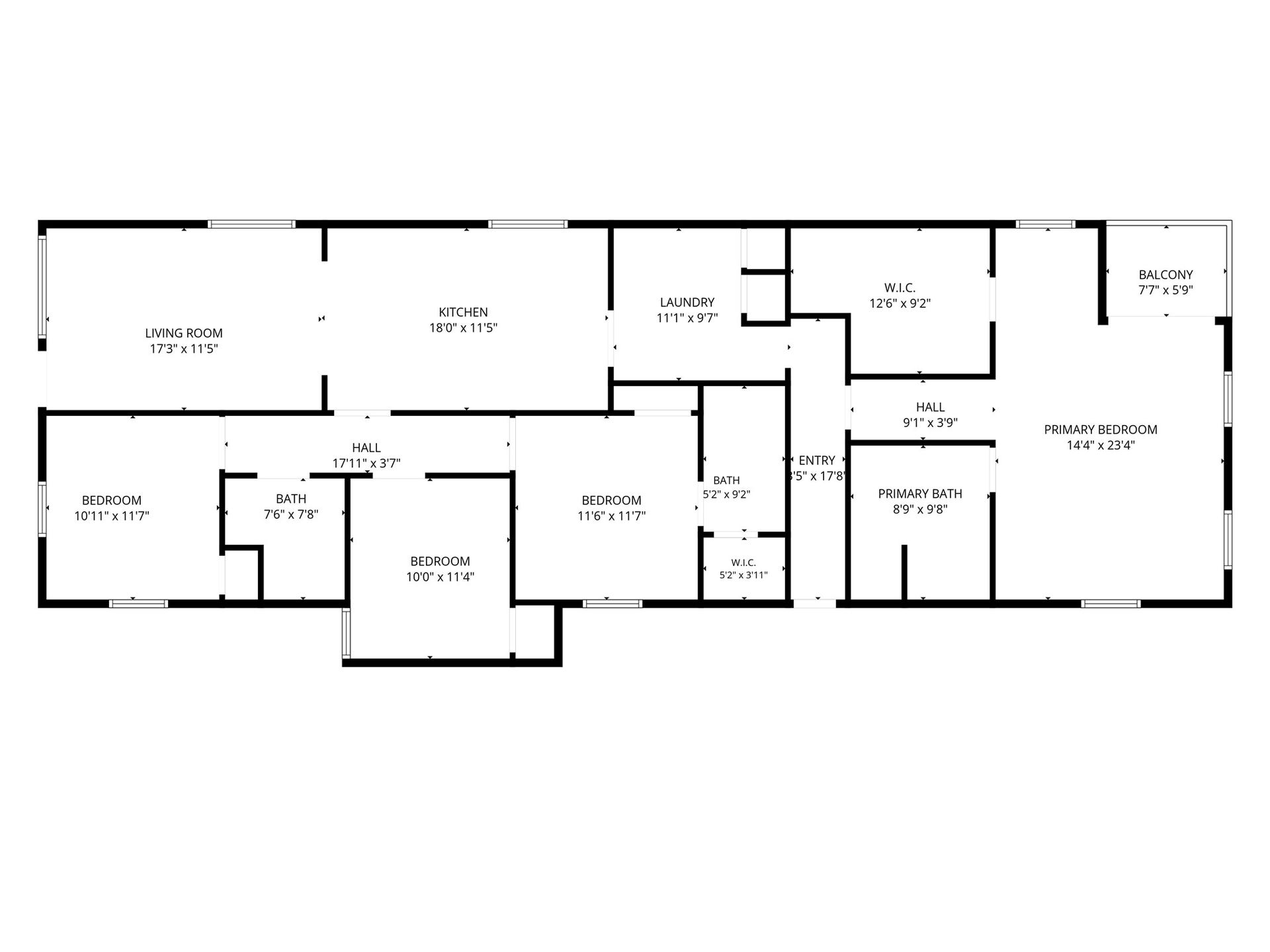 4637 Larkspur Street, Houston, TX 77051 Spacious floor plan featuring four bedrooms, including a large primary suite with a private bath and balcony. Enjoy a generous living room, well-equipped kitchen, and convenient laundry area. Multiple closets provide ample storage.