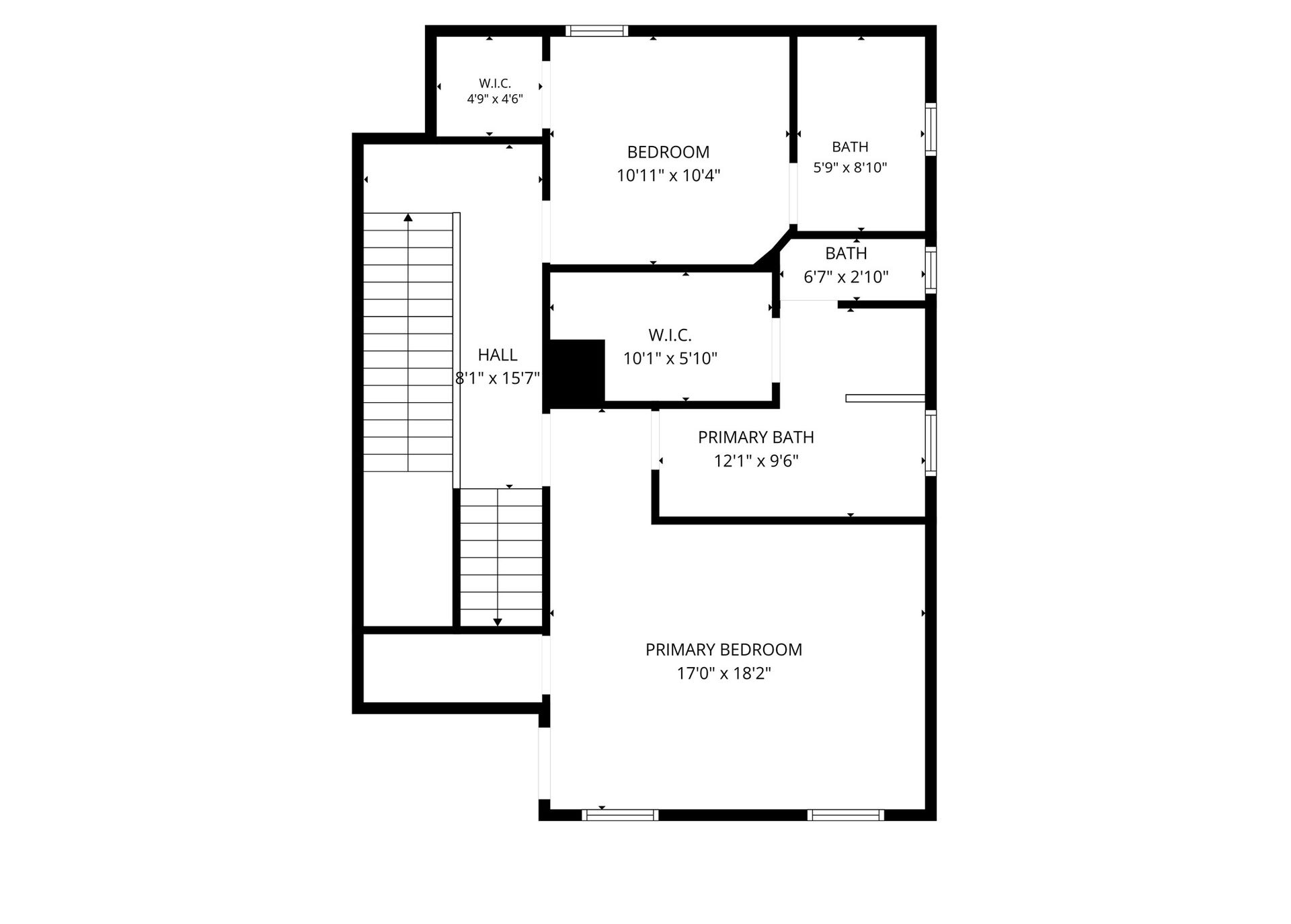 1005 Bingham Street, #5, Houston, TX 77007 Third-floor floor plan