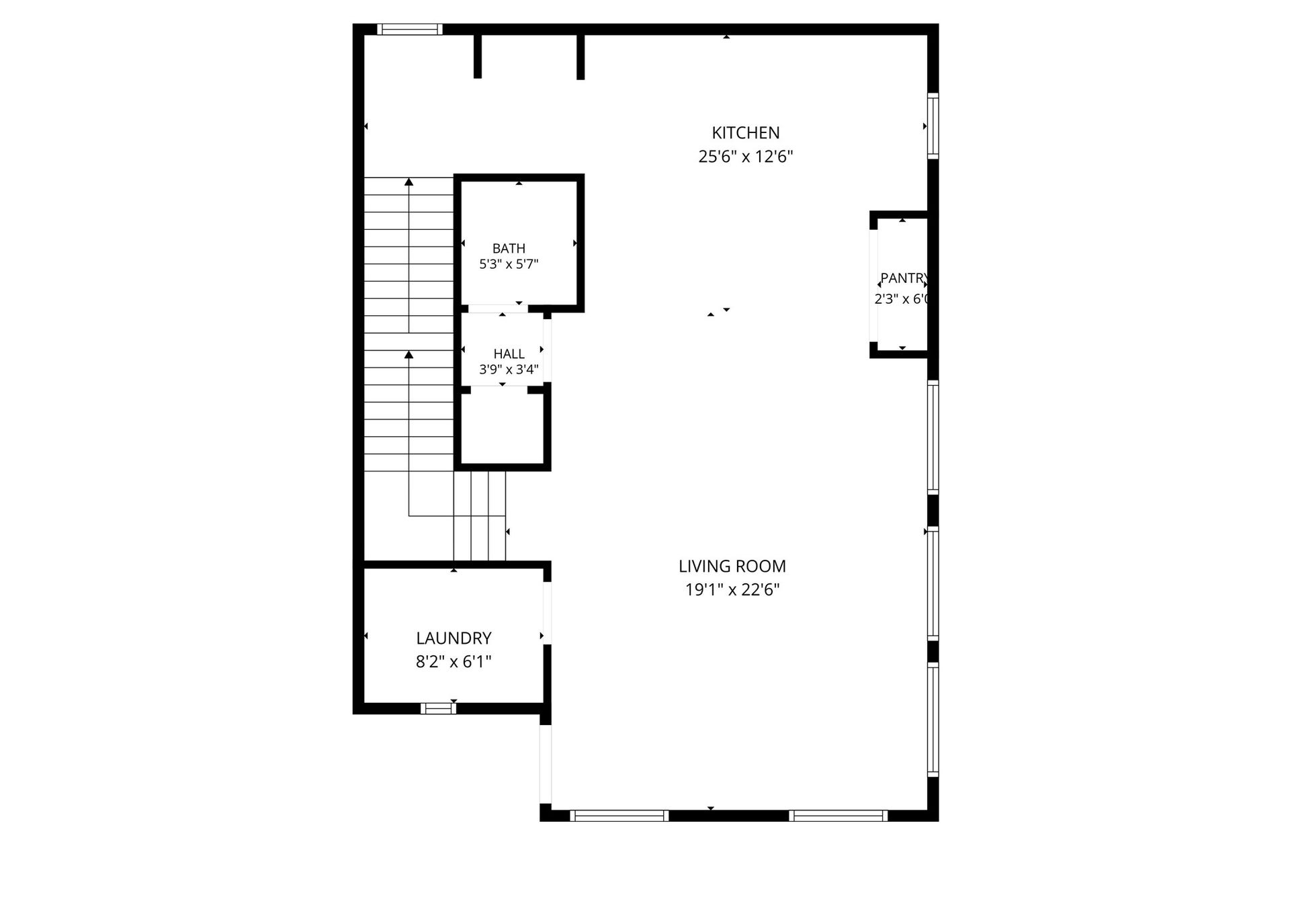 1005 Bingham Street, #5, Houston, TX 77007 Second-floor floor plan