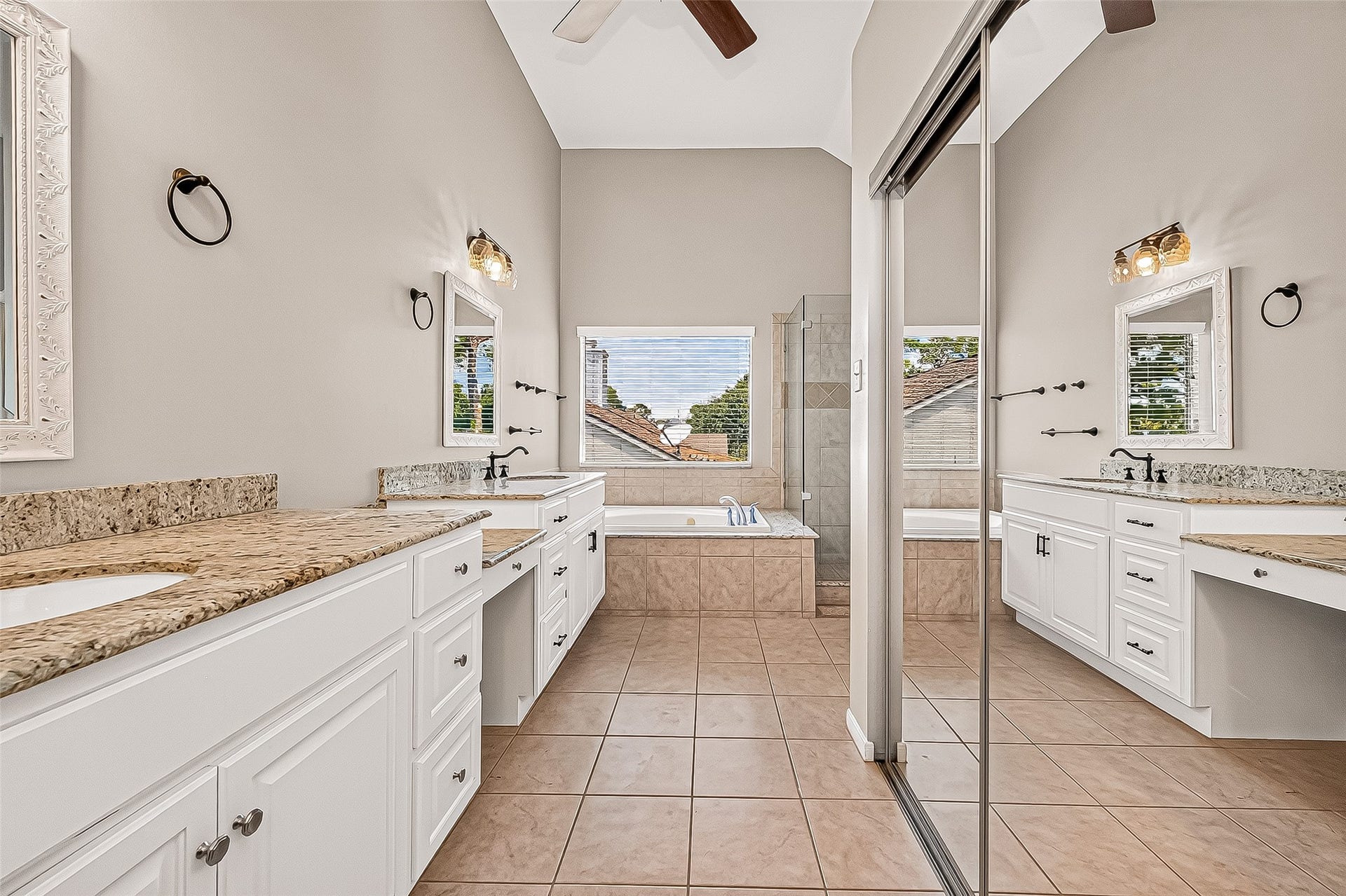 7406 Pleasant Ridge Drive, Houston, TX 77095 Primary suite has separate glass shower, double vanity