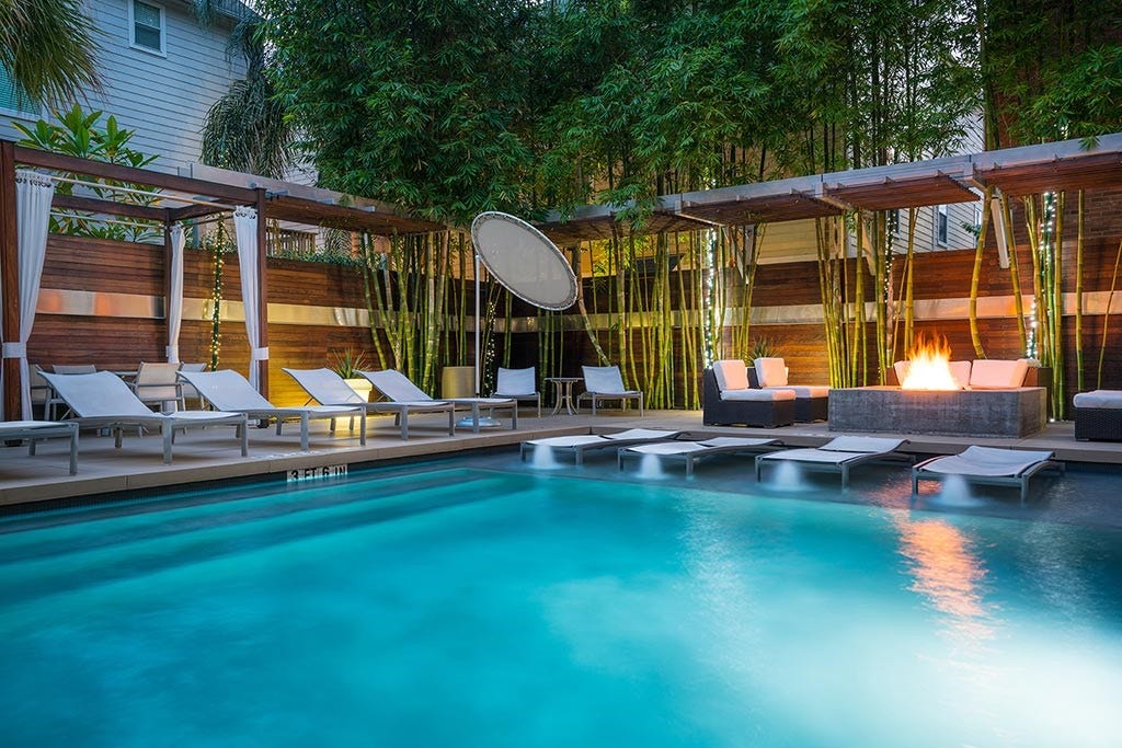 One of 2 pools with gas grills and fire pits