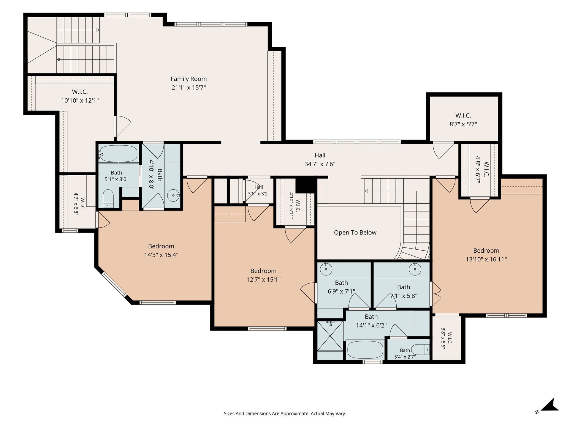 26 S Brokenfern Drive, The Woodlands, TX 77380 Floorplan of 2nd Floor